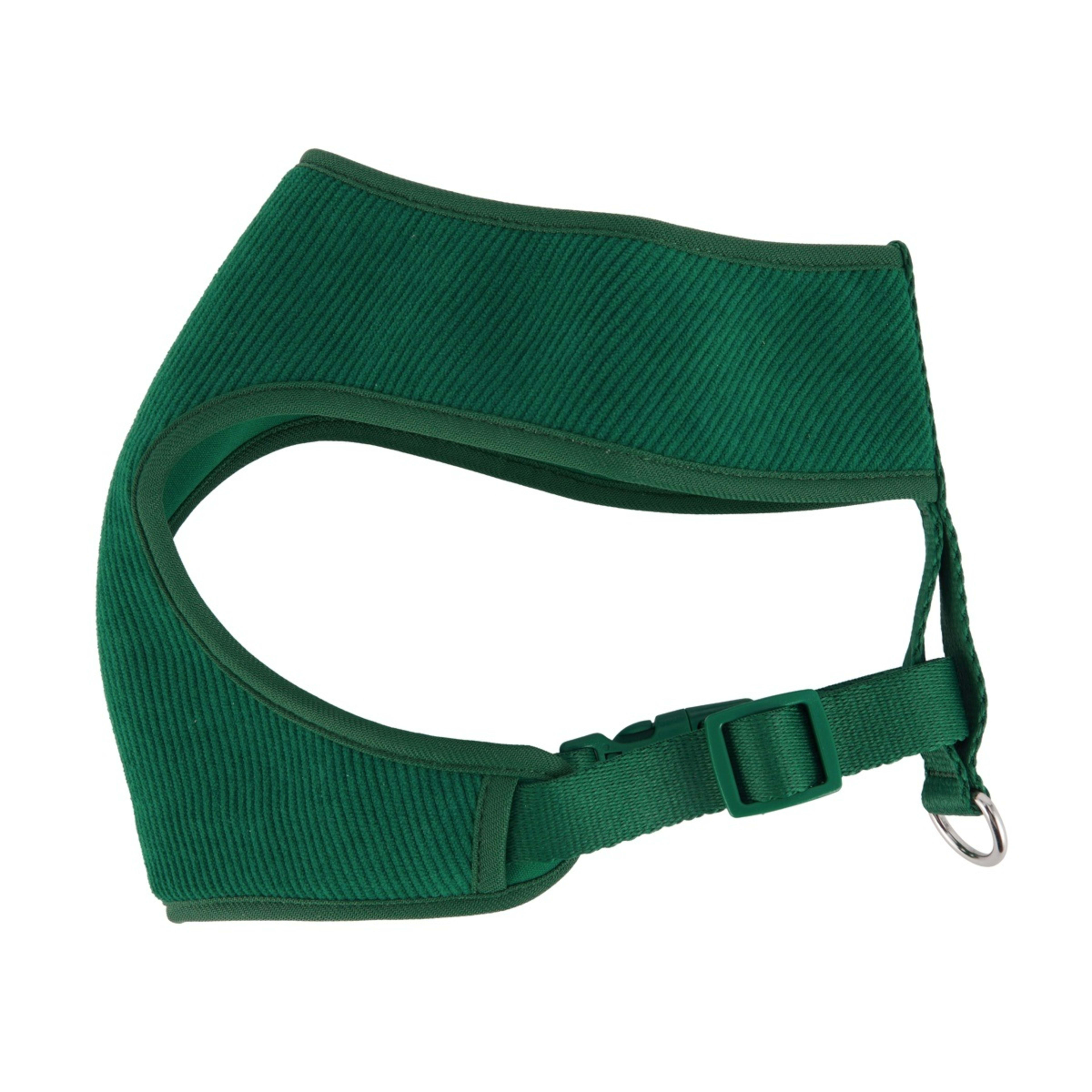 6 Pet Corduroy Harness - Medium, Deep Green, 6 of 9