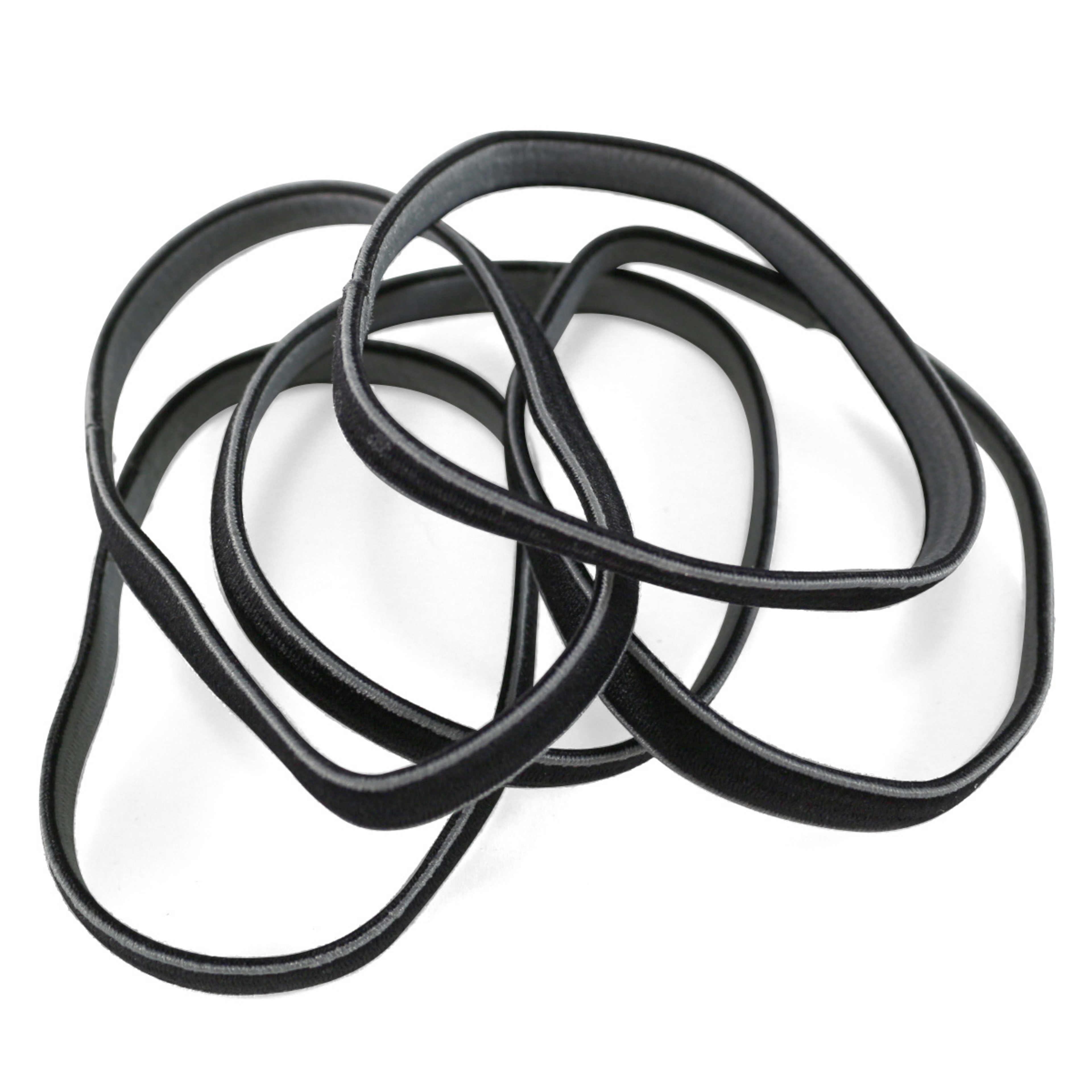 1 12 Pack Black & Grey Large Reversible Elastics