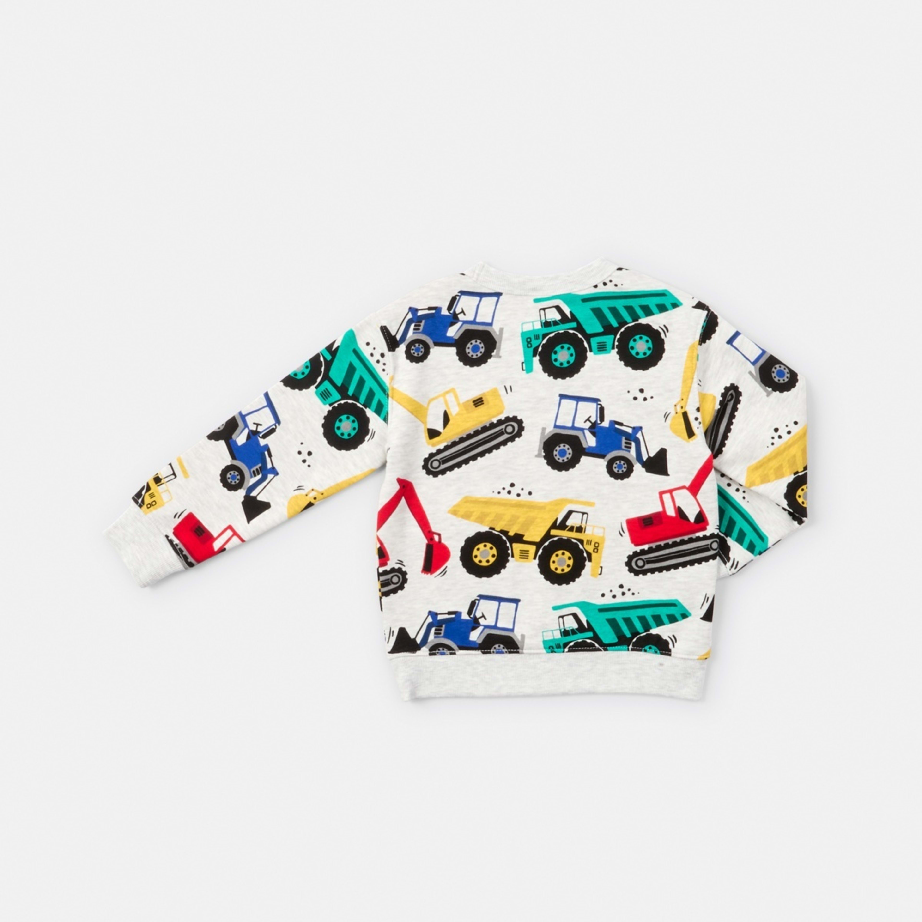 9 All Over Print Crew Neck Sweatshirt Digging Party White Marle, 9 of 9