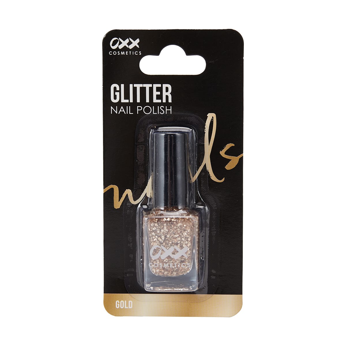 OXX Cosmetics Glitter Nail Polish Gold Kmart