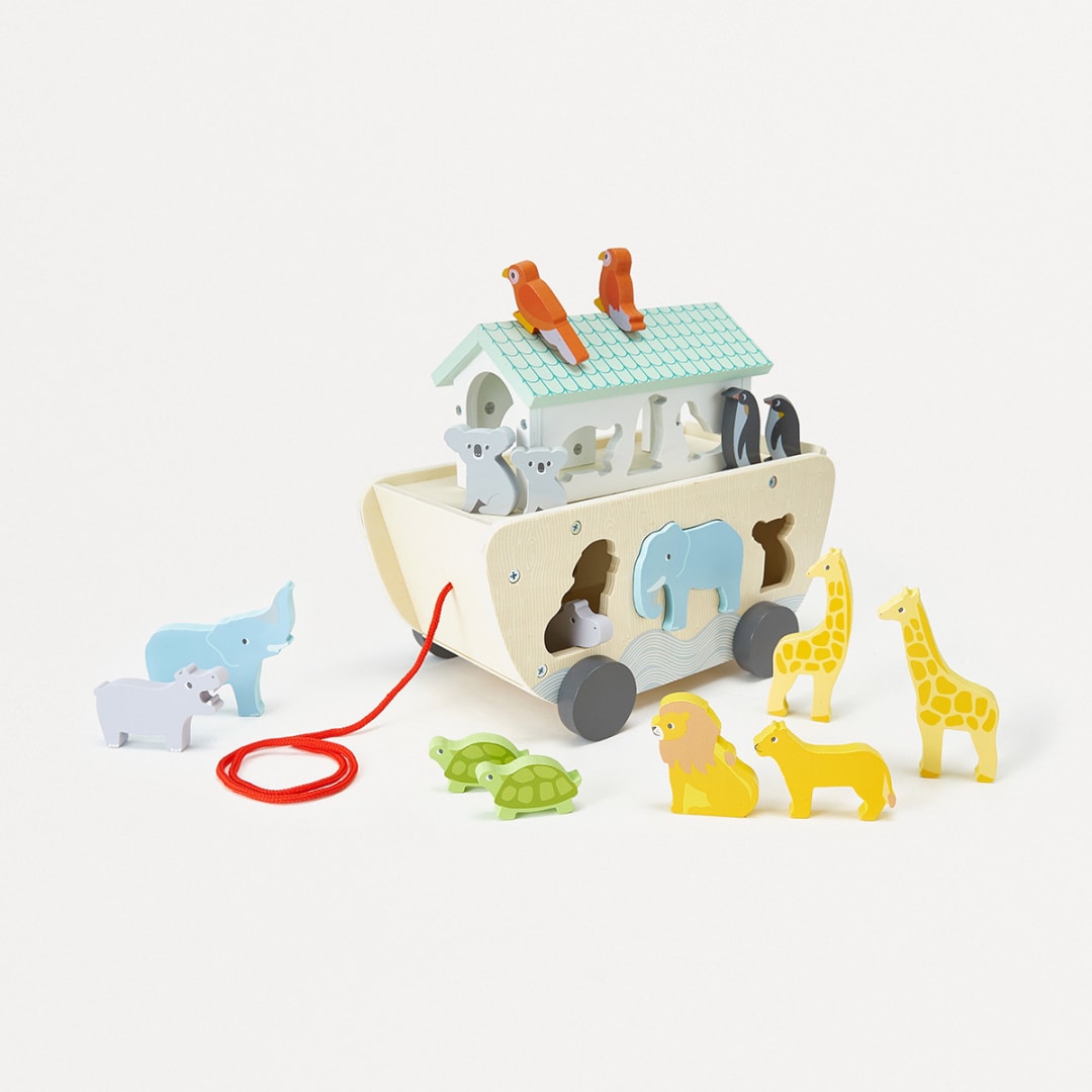 Wooden Animal Boat Kmart