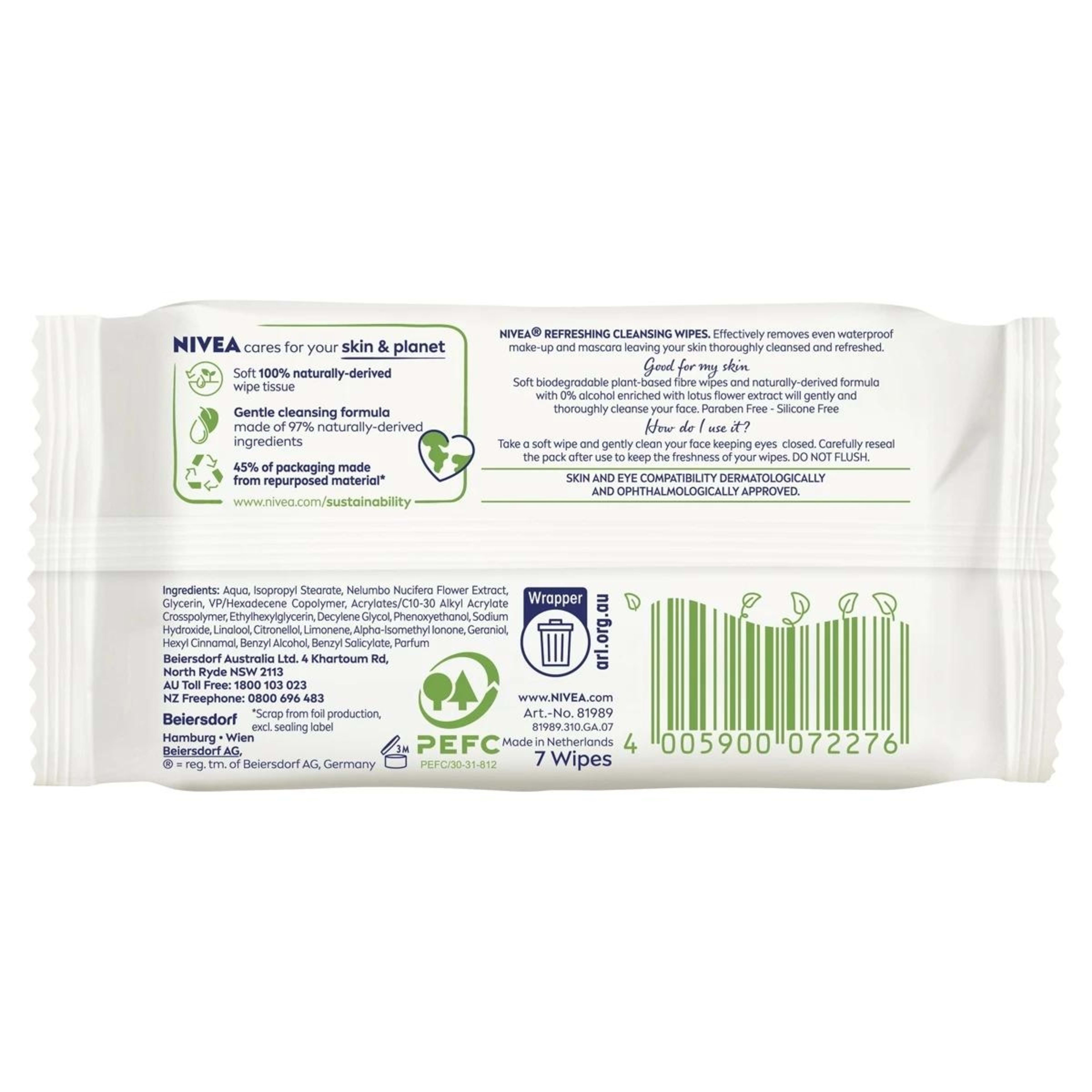 2 Nivea 7 Pack 3-in-1 Refreshing Cleansing Wipes - Pro Vitamin B5 and Hydramine, 2 of 10