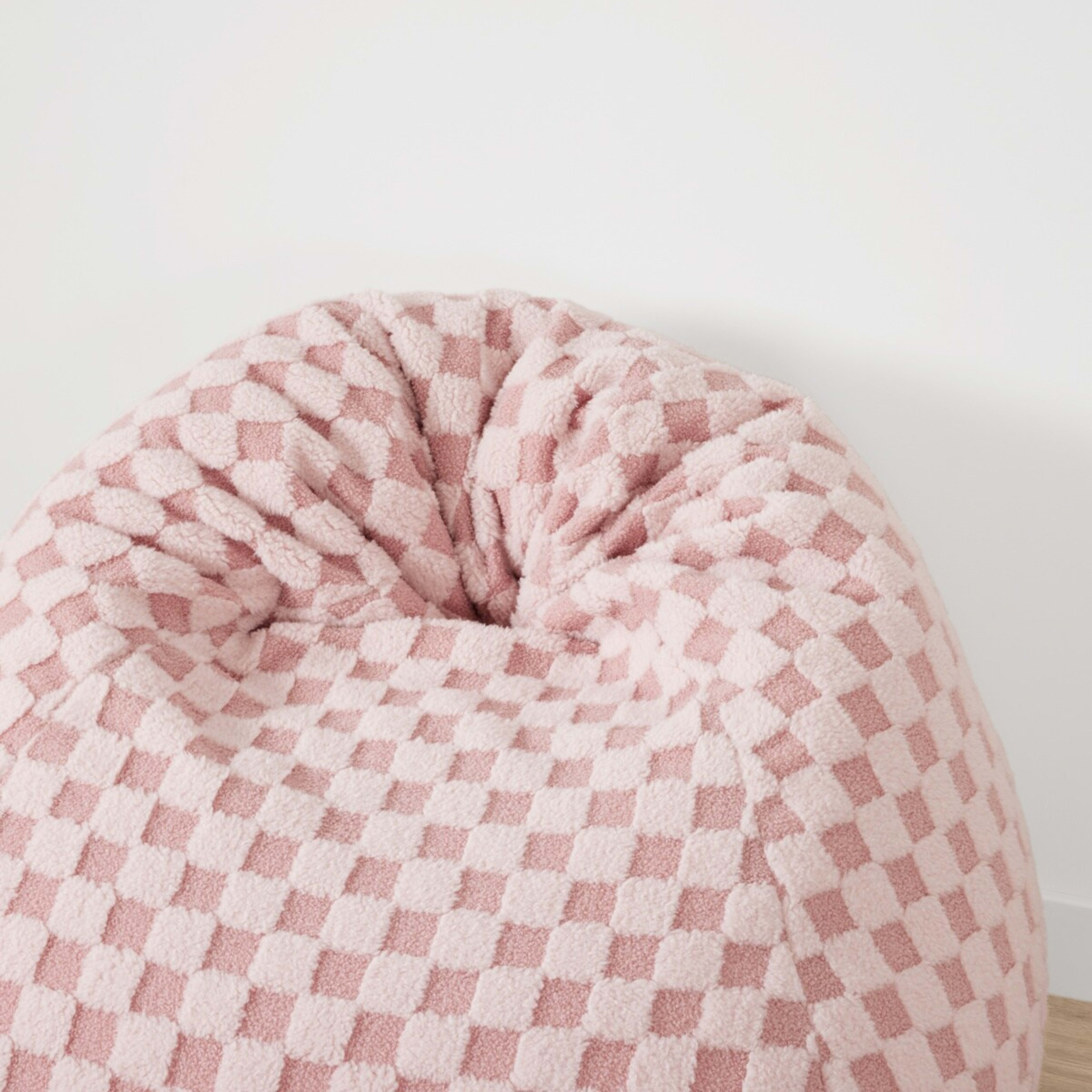 7 Checker Bean Bag - Pink, 7 of 8