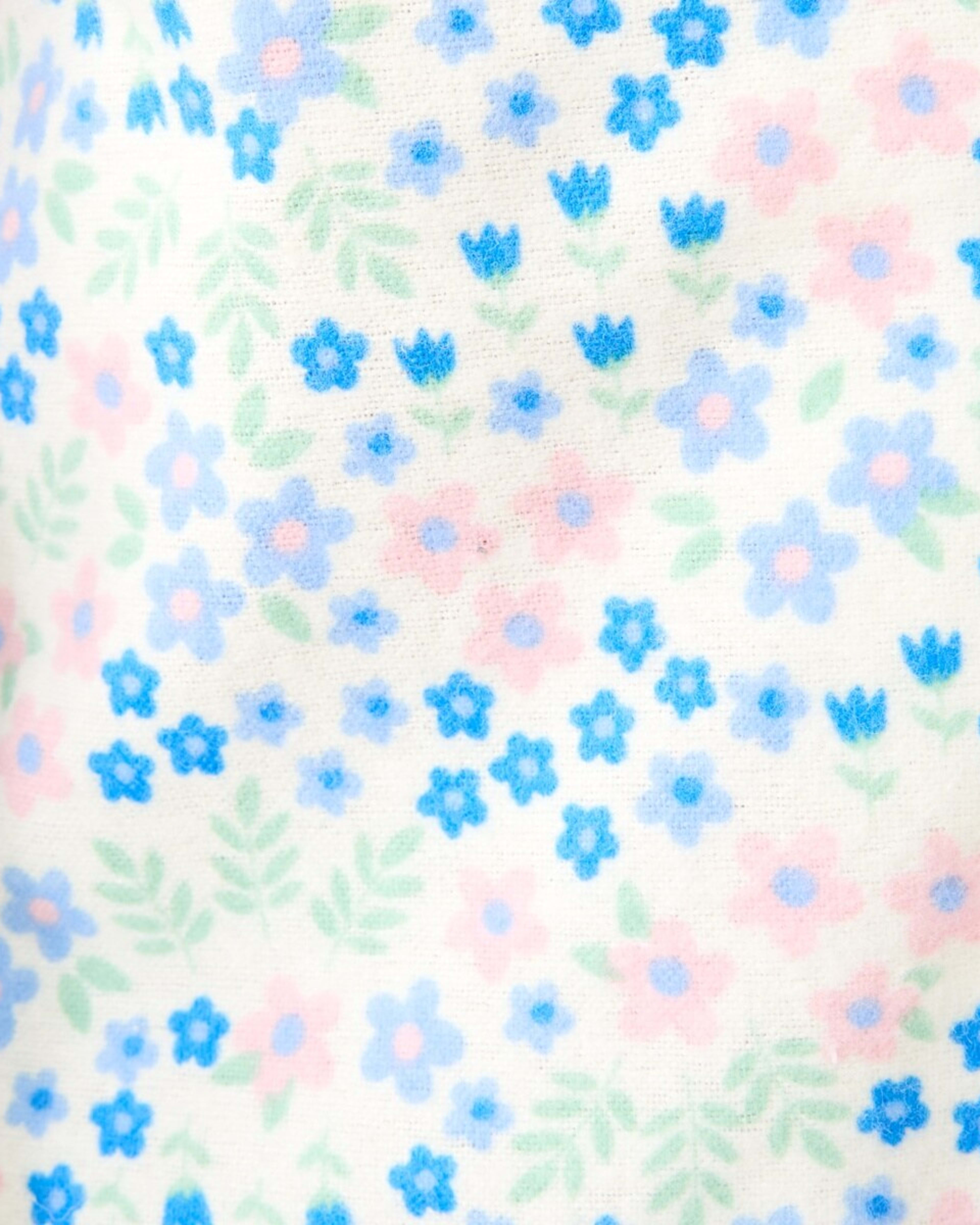 6 Flannelette Pyjama Set Wht Floral, 6 of 10