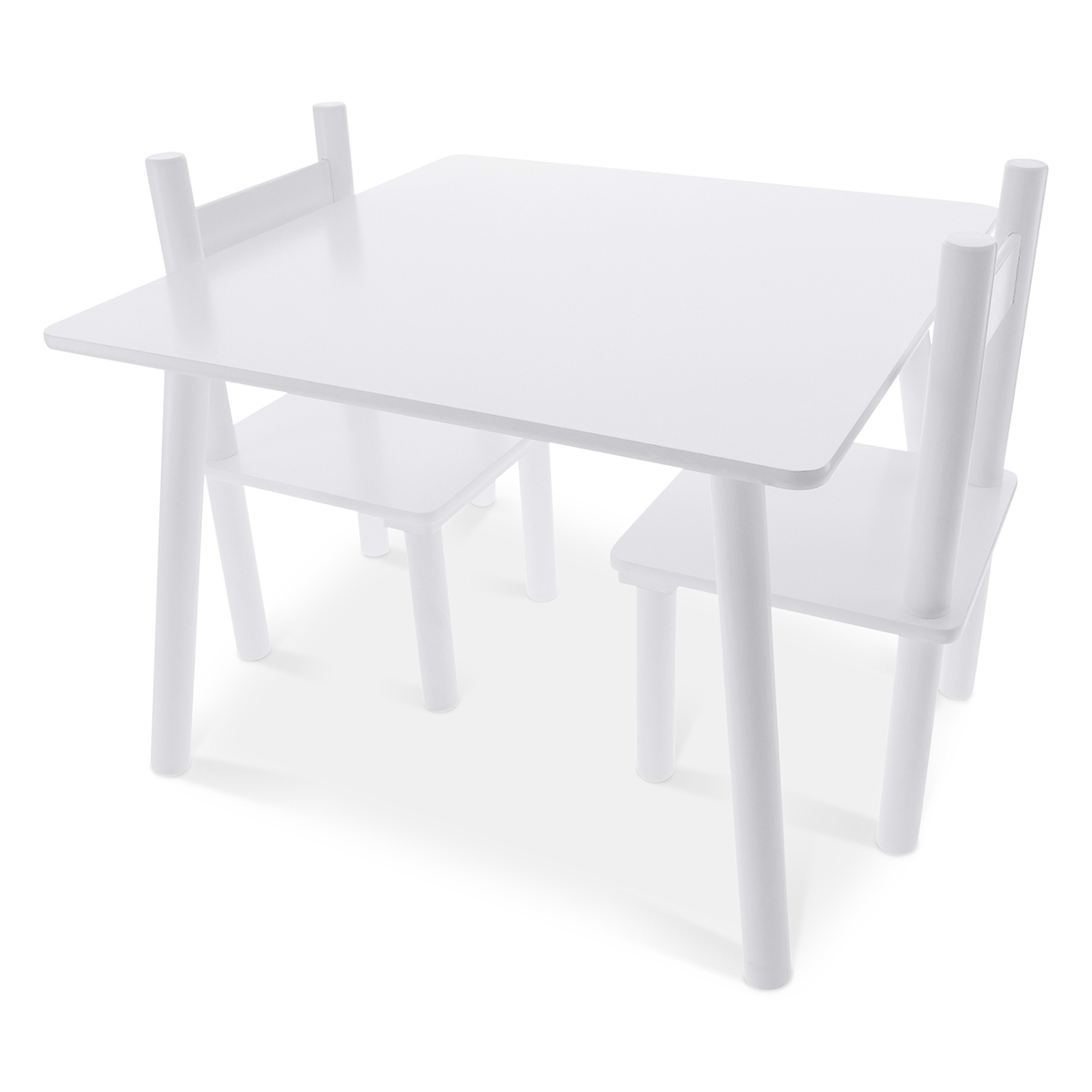 10 3 Piece Table and Chair Set - White, 10 of 10