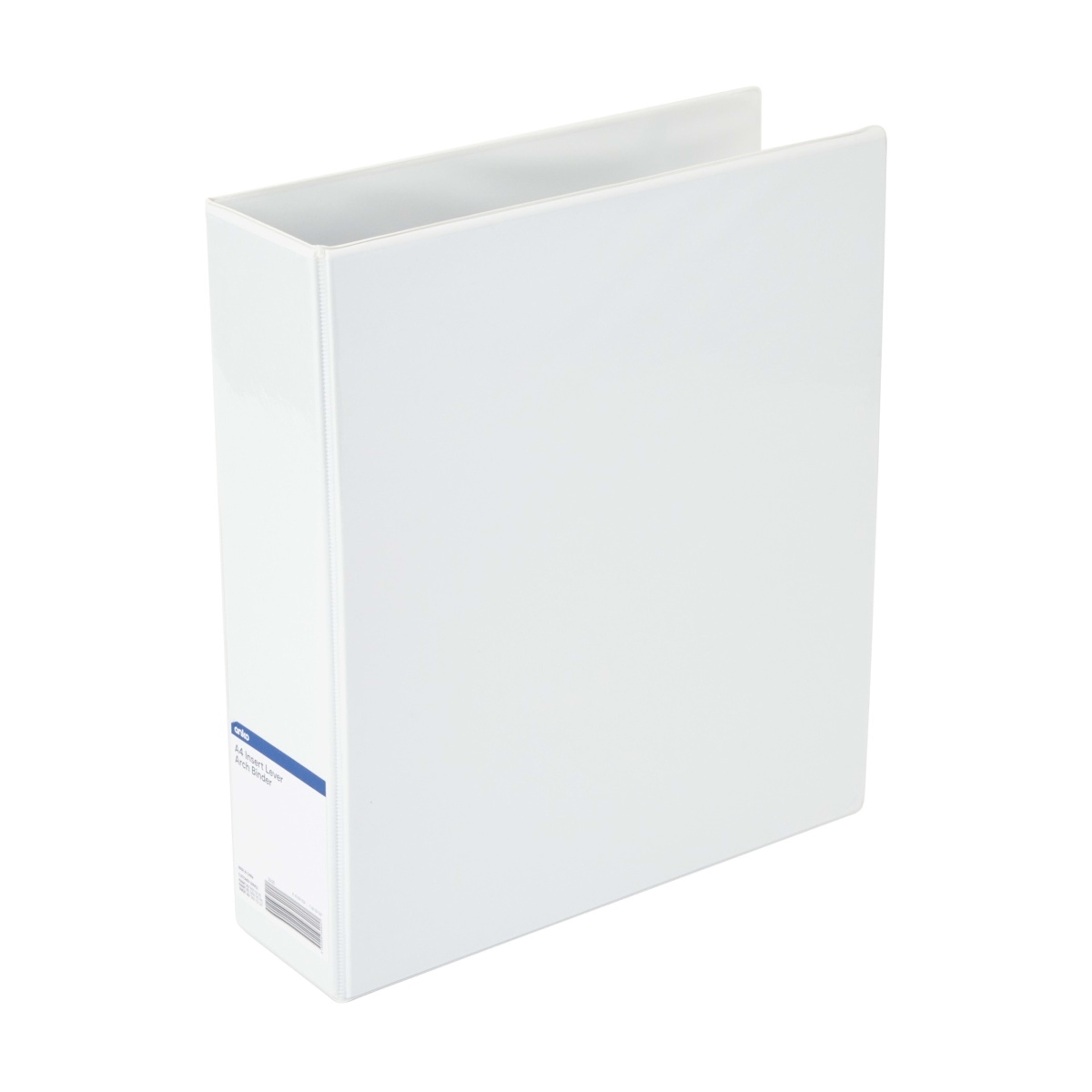 1 A4 Lever Arch Insert Binder - White, 1 of 6