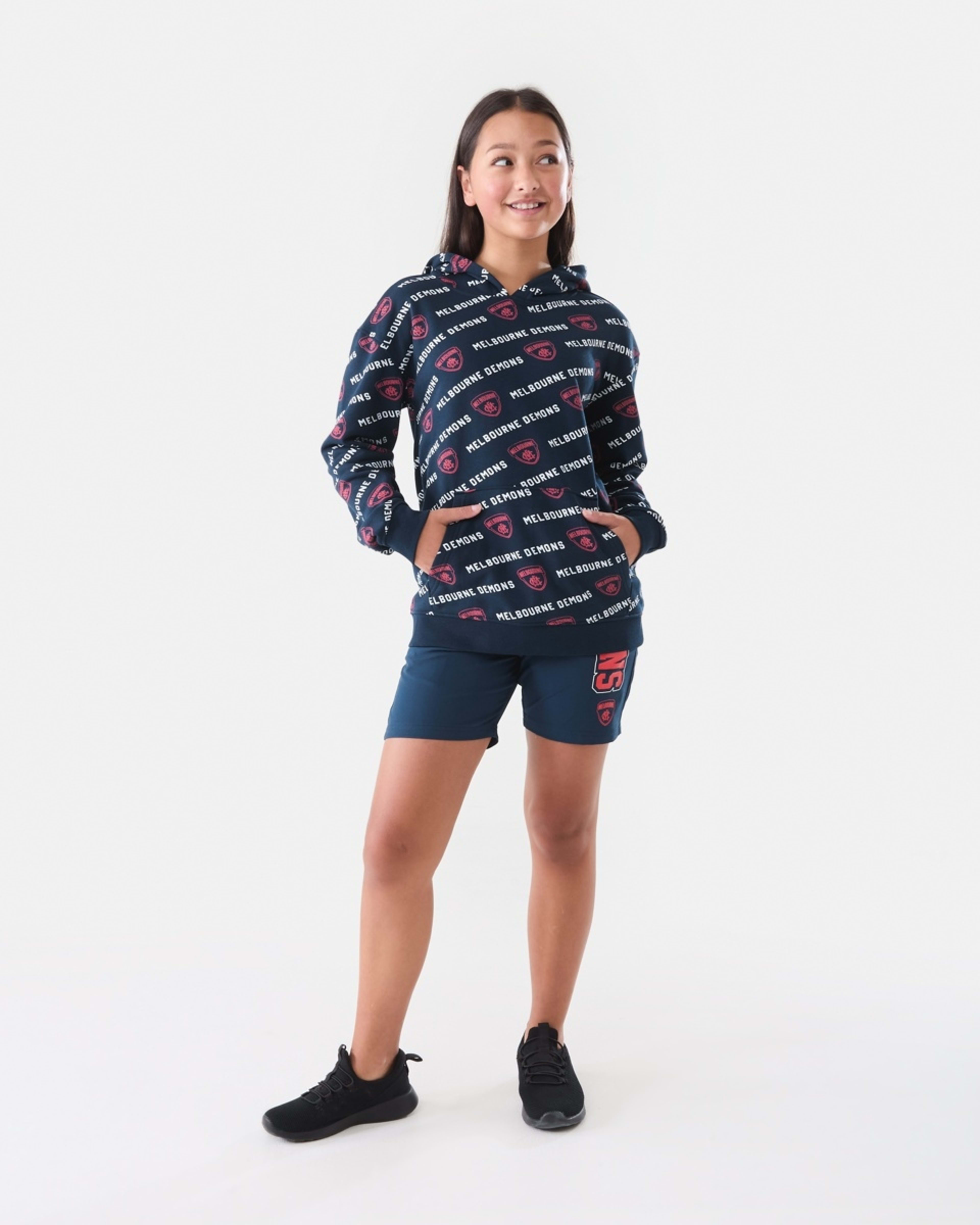 7 Official AFL Kids All Over Print Hoodie Melbourne, 7 of 8