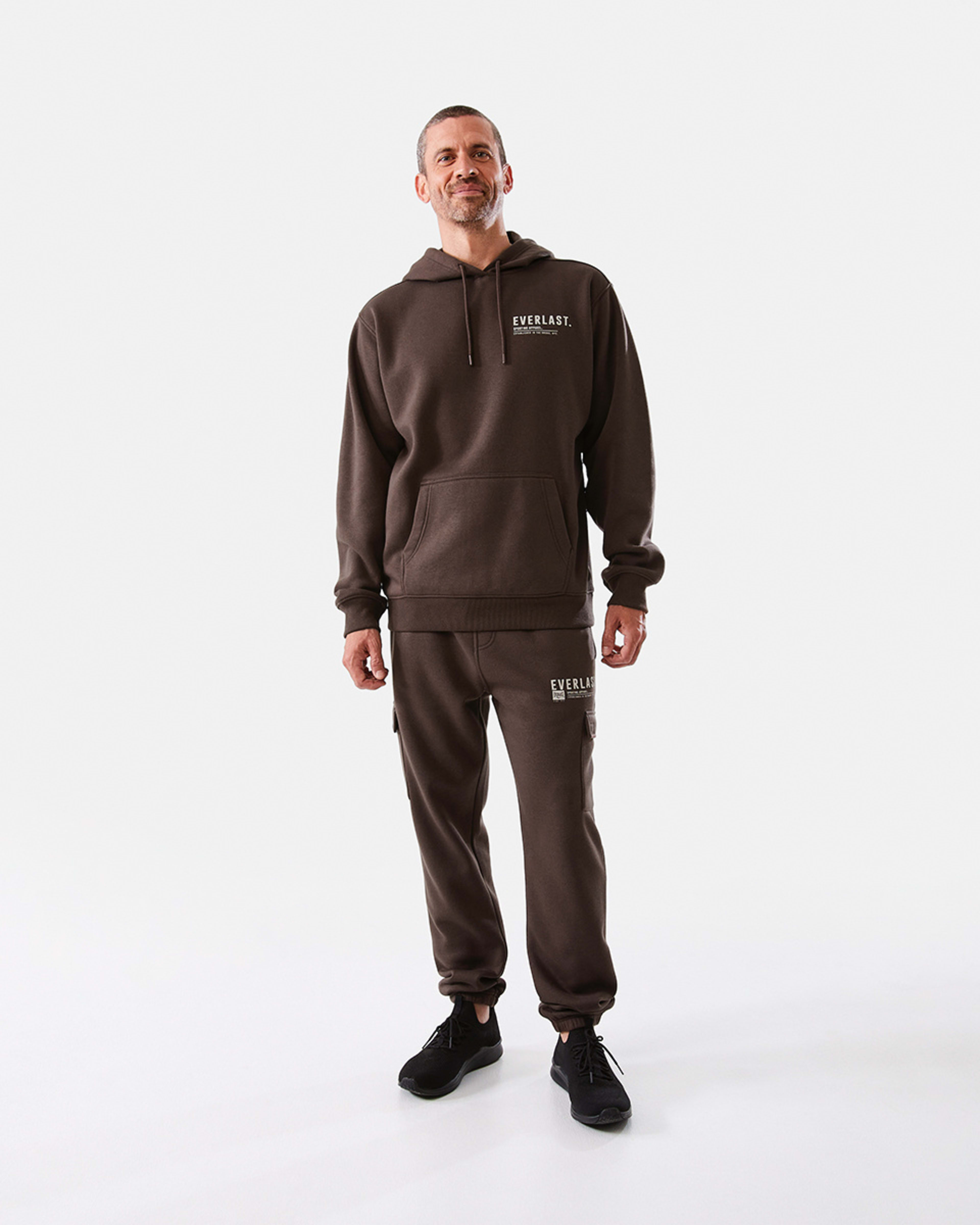 7 Everlast Mens Cargo Trackpants Sepia, 7 of 7