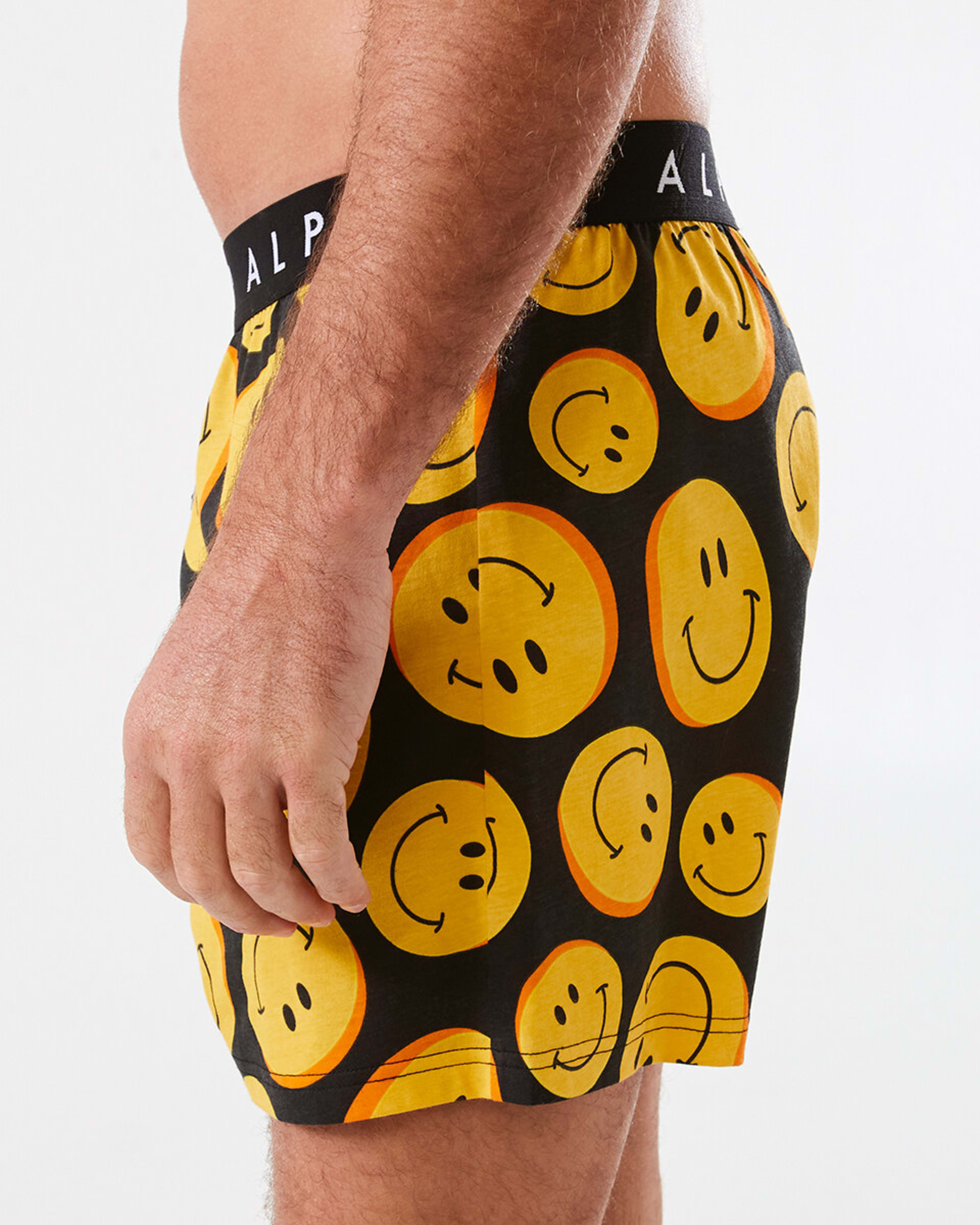 2 Printed Jersey Boxers Smiley Faces, 2 of 5