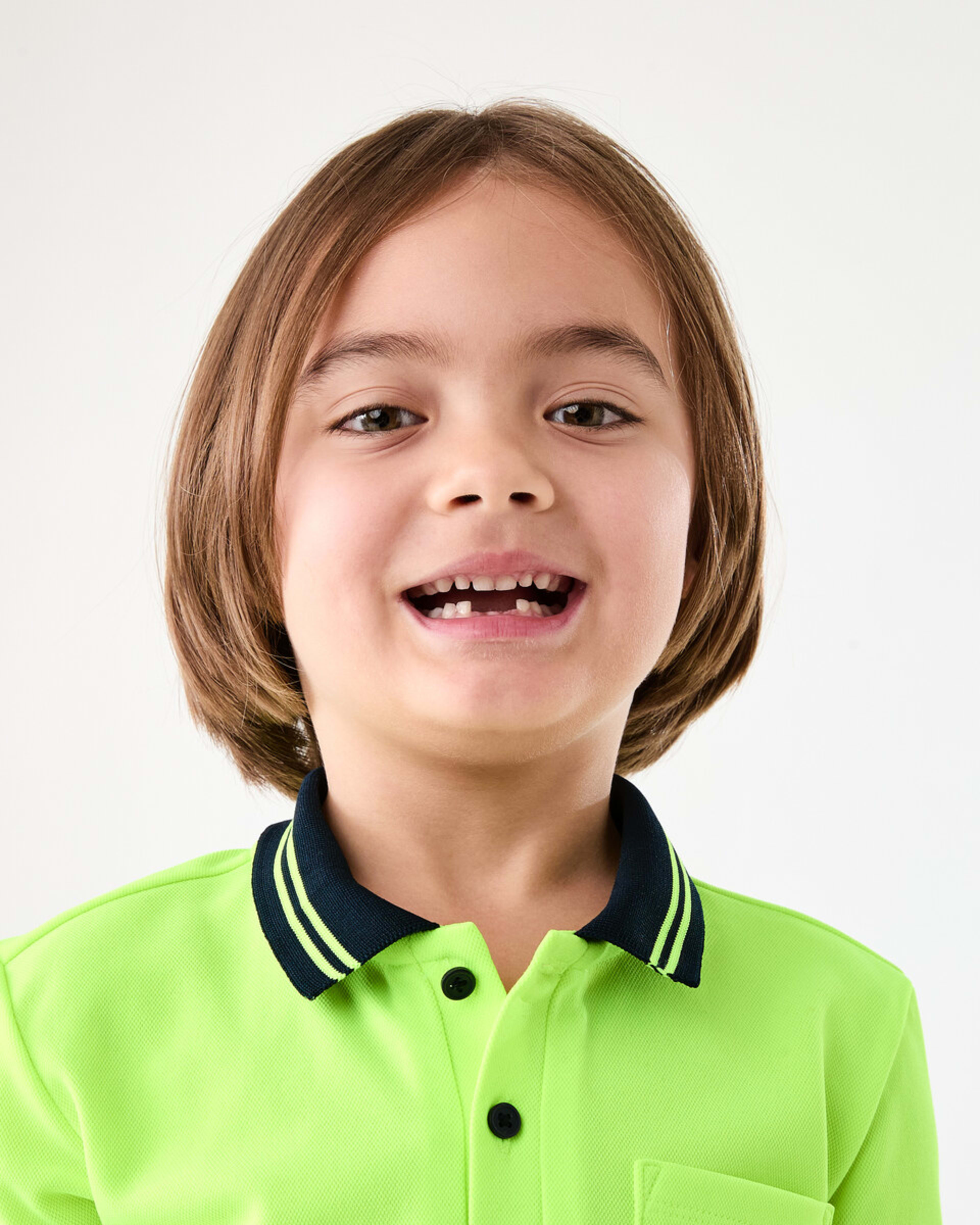 3 Mini Me Work Polo T-shirt FLURO YELLOW, 3 of 6