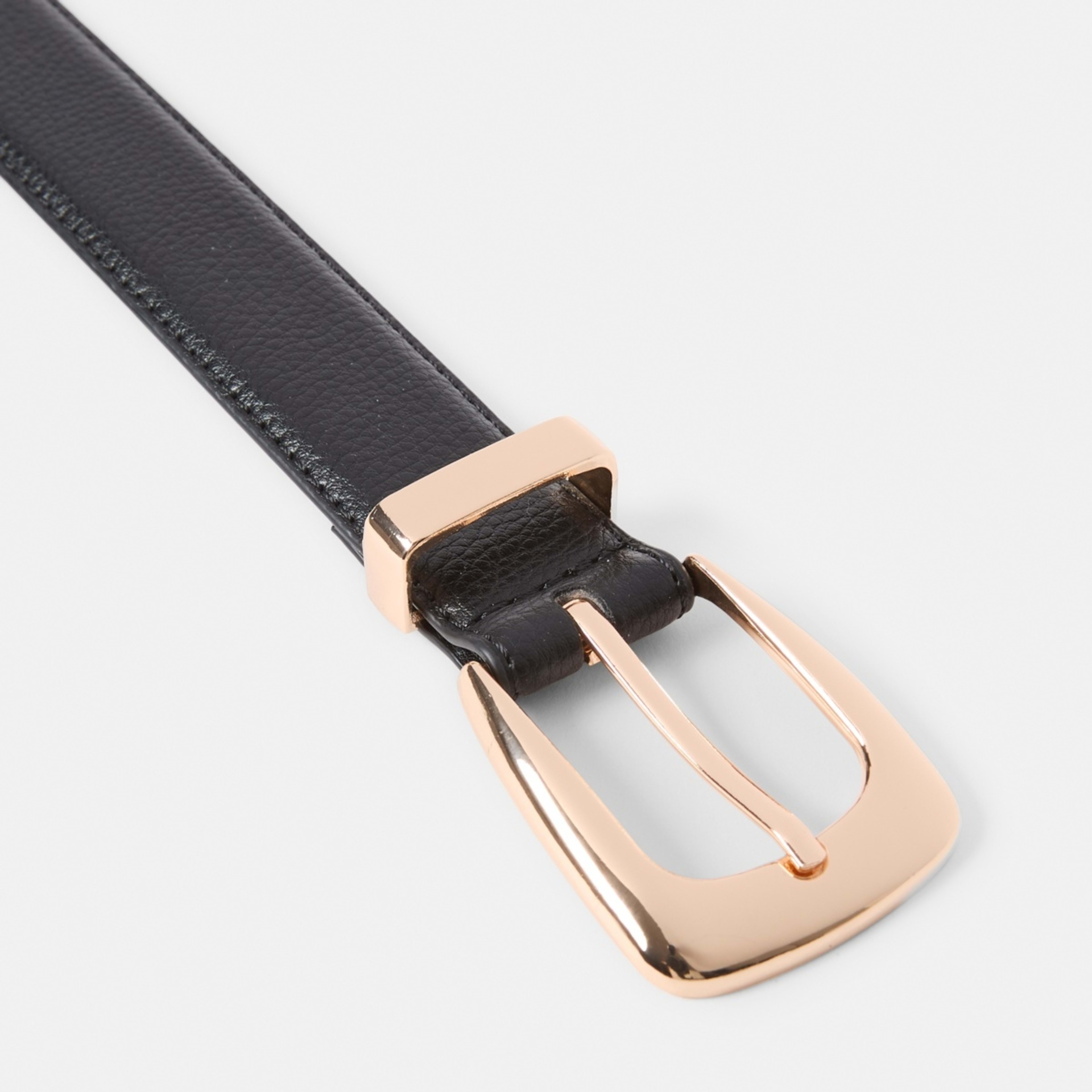2 Statement Buckle Belt Black, 2 of 6