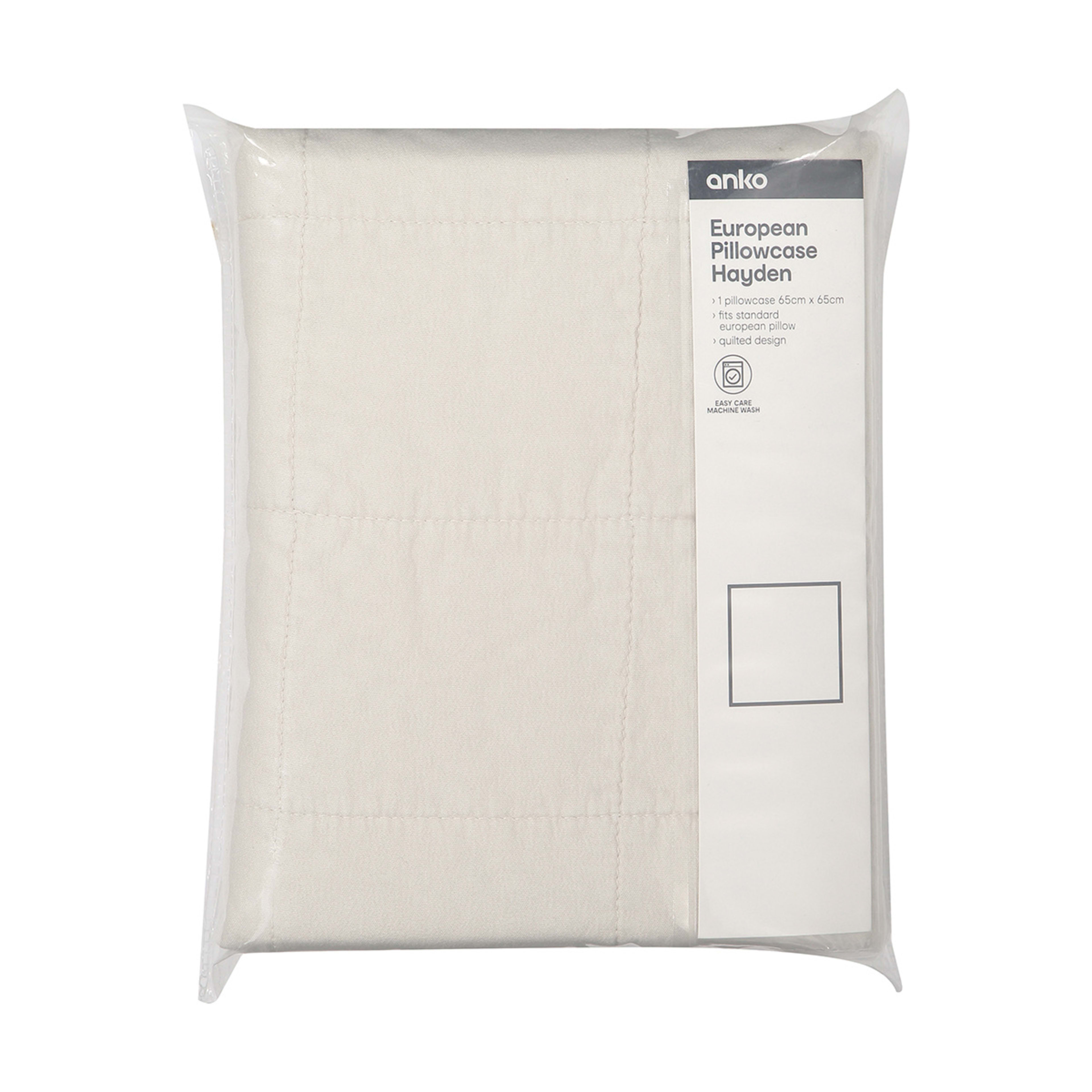 Hayden European Pillowcase Sand Kmart