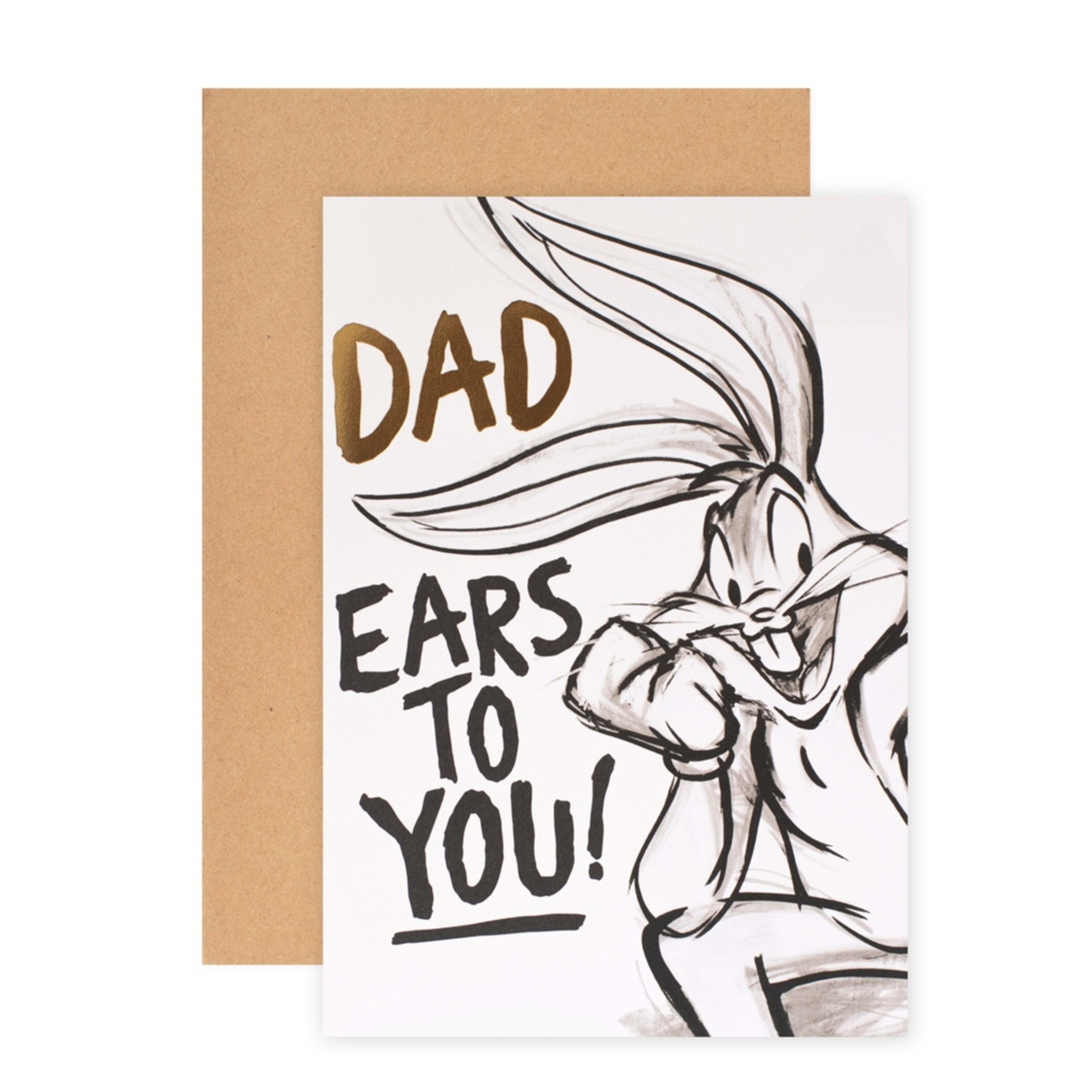 1 Hallmark Warner Bros Bugs Bunny Father's Day Card - Ears To You!