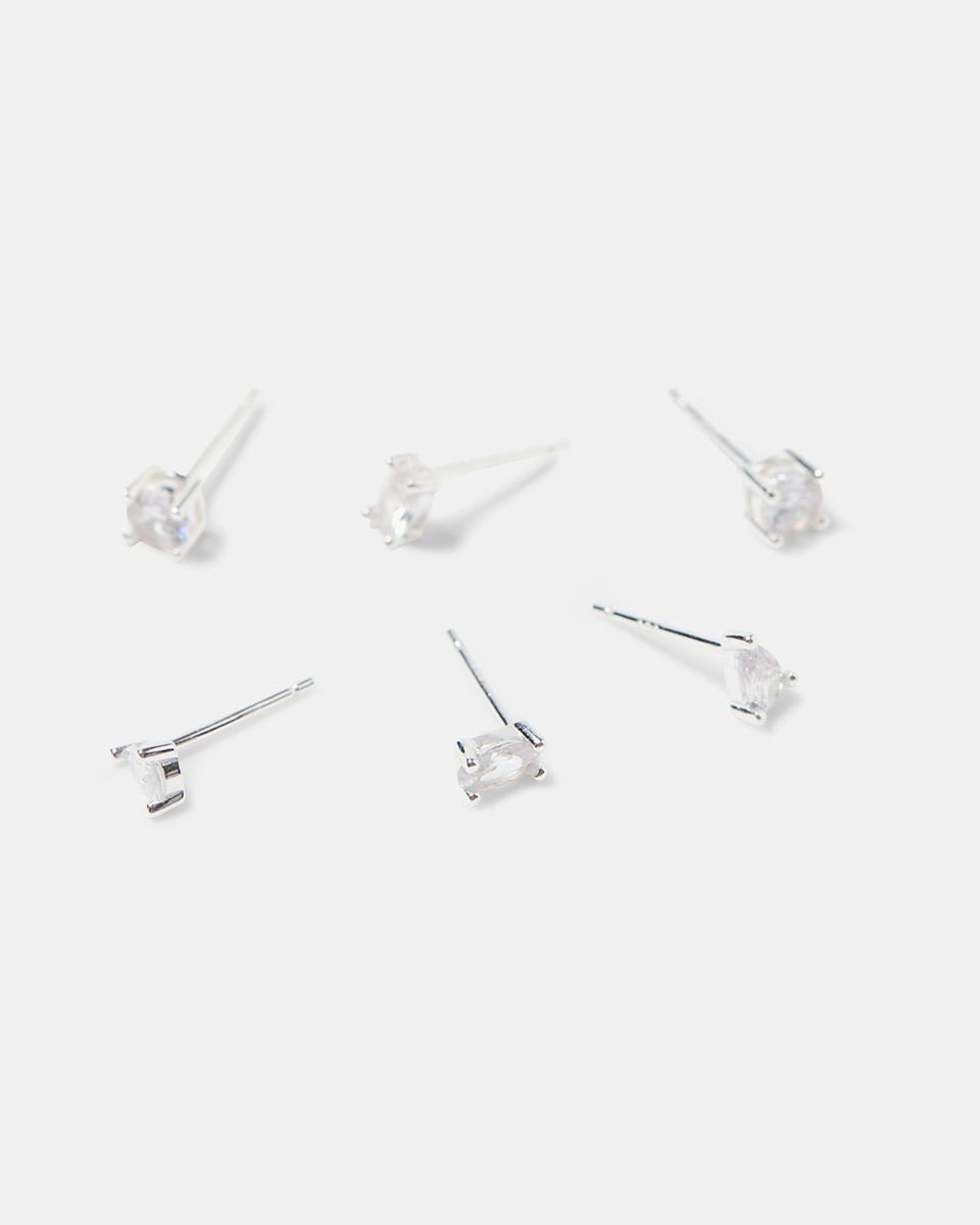 3 3 Pack Sterling Silver Stacking Earrings Silver, 3 of 5