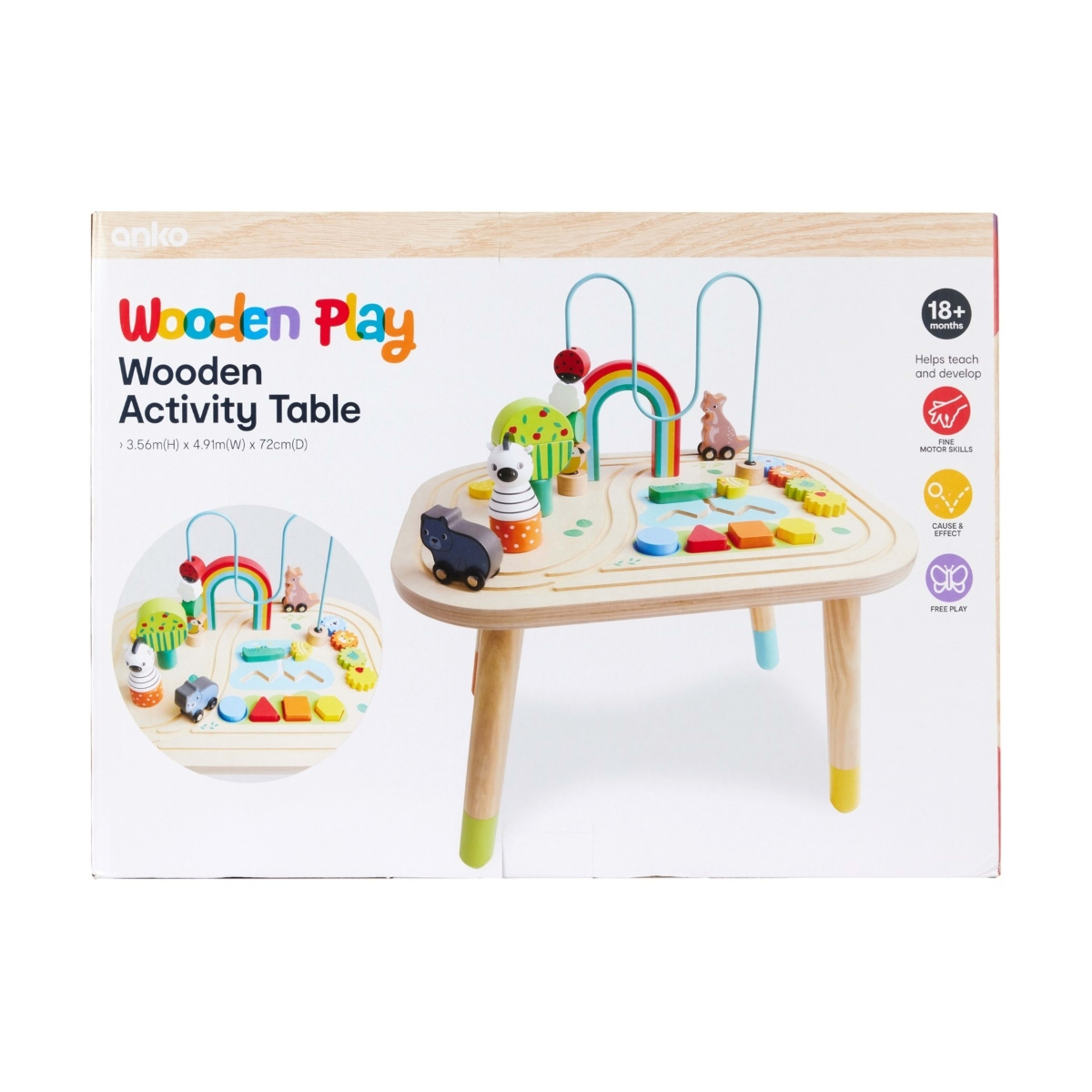 10 Wooden Play: Wooden Activity Table, 10 of 10