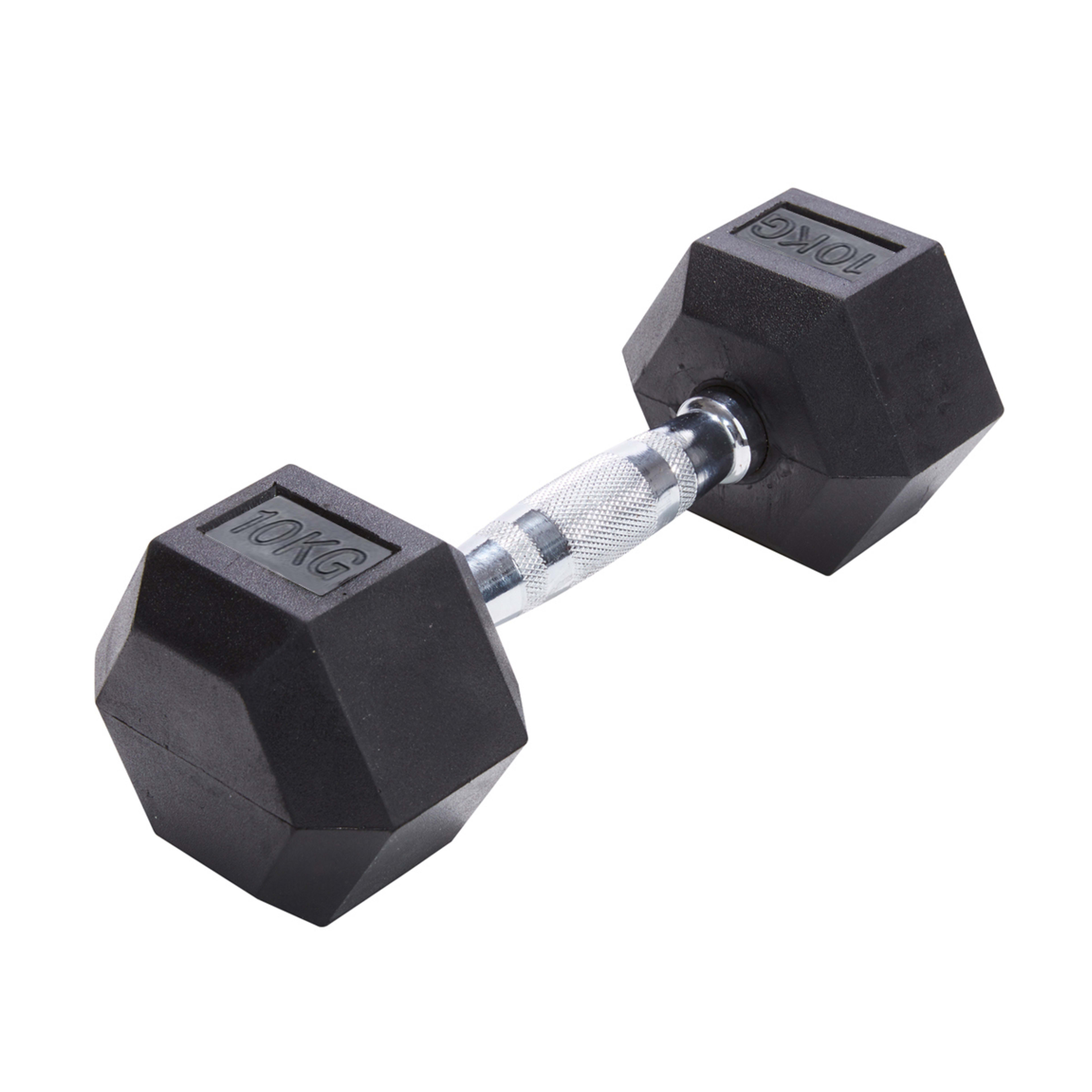 1 10kg Hexagonal Dumbbells