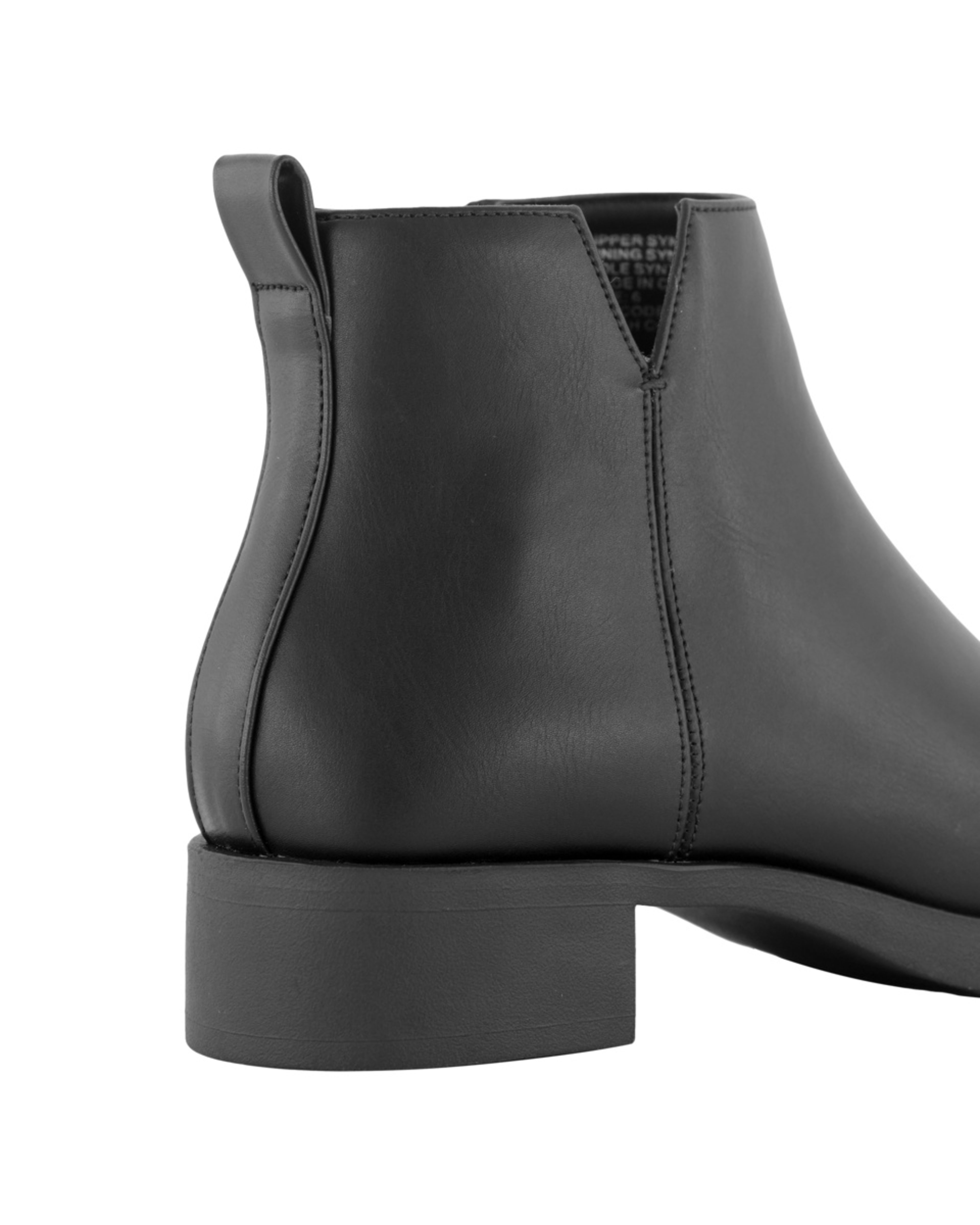 4 PU Zip Flat Boots Black, 4 of 5