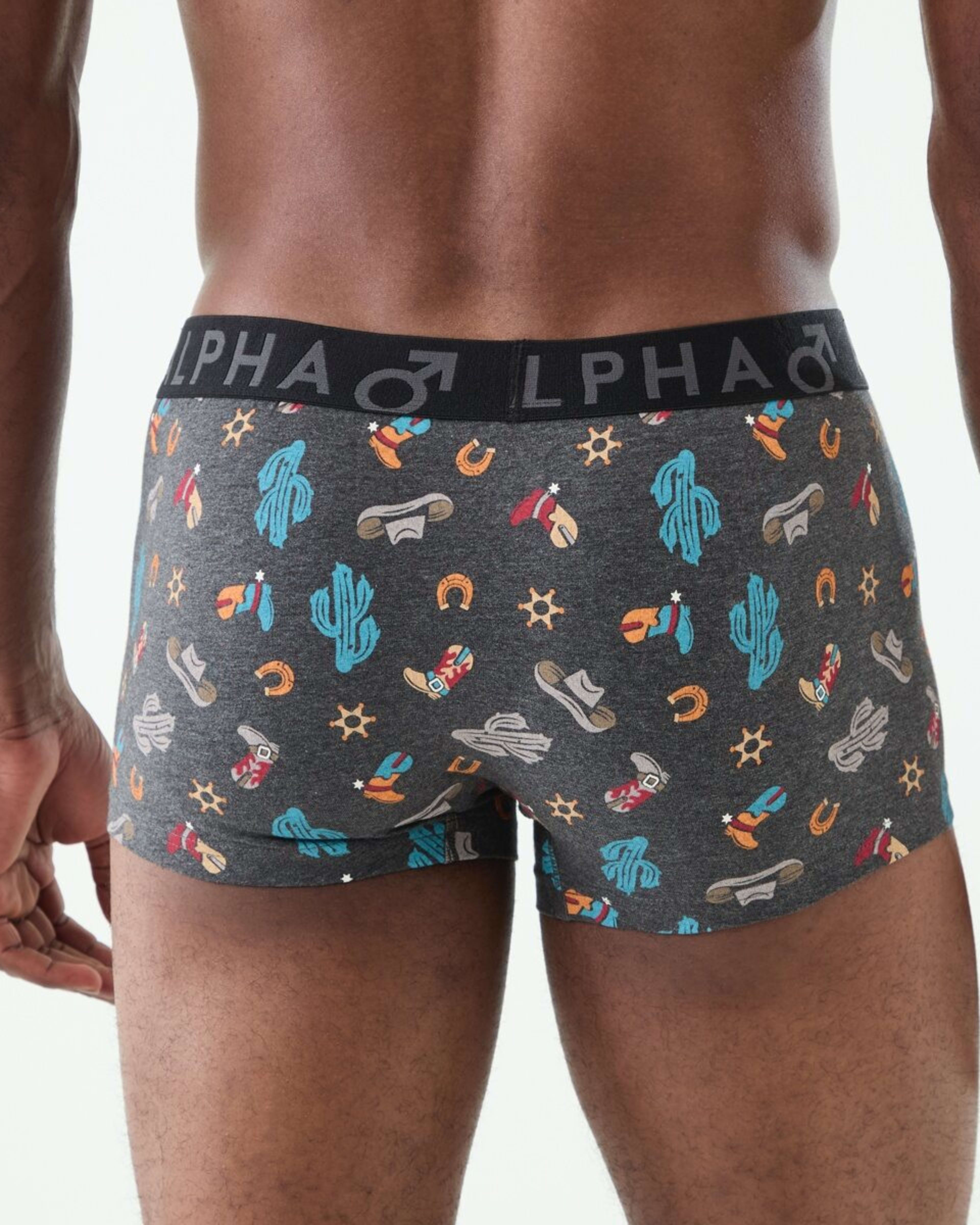 6 3 Pack Fly Front Print Trunks Yee Haw, 6 of 8