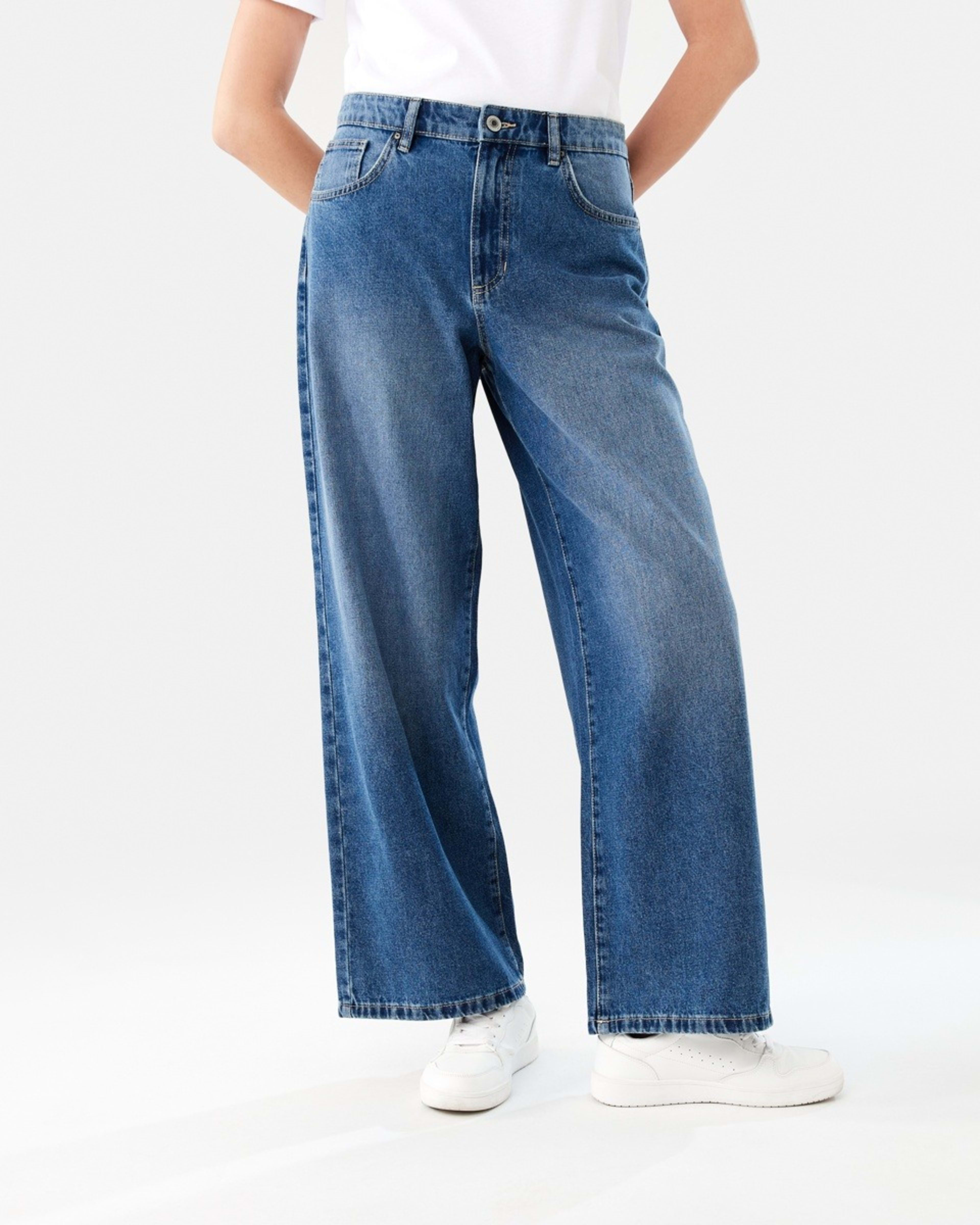 1 Wide Leg Jeans MID WASH, 1 of 9