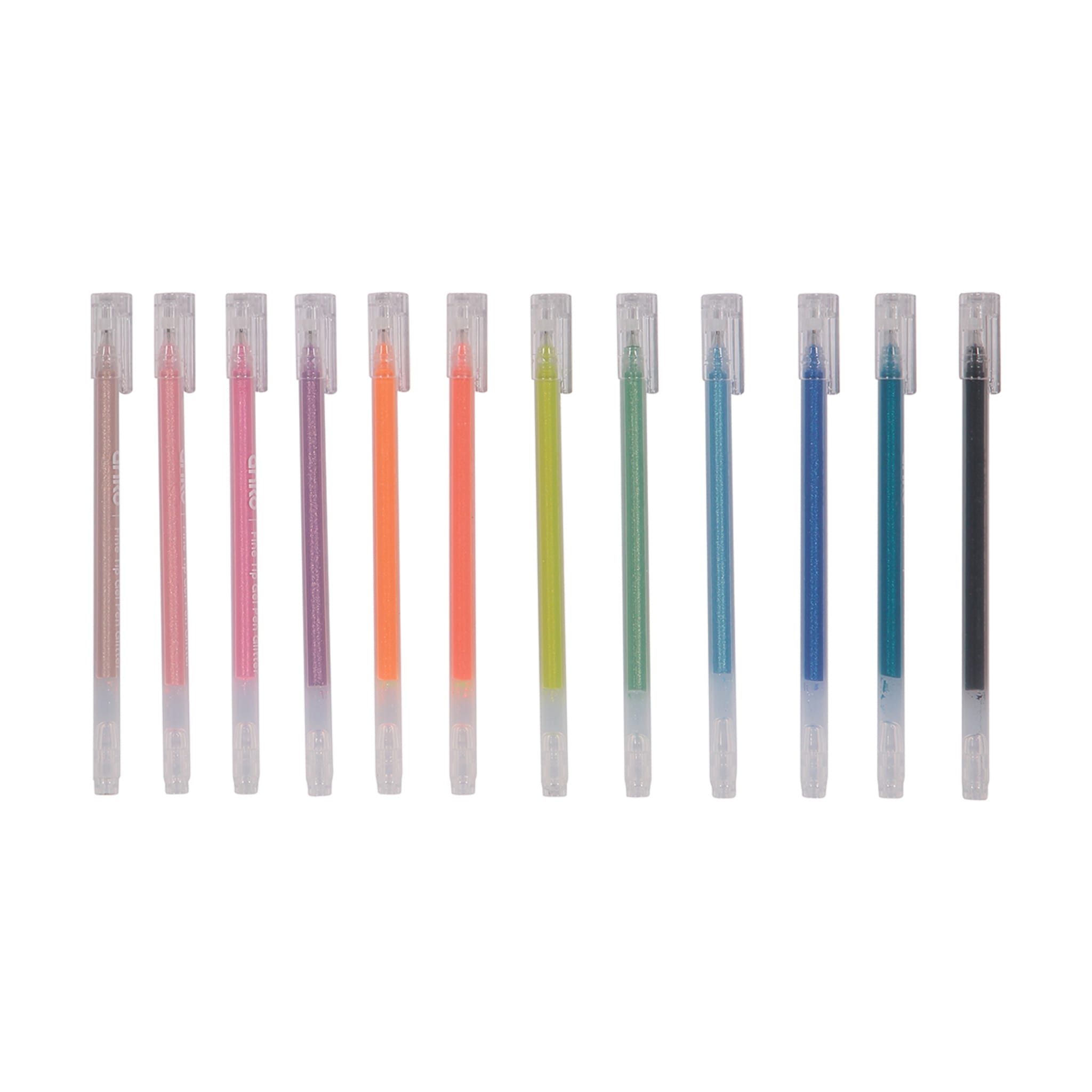 12 Pack Fine Tip Glitter Ink Gel Pens Kmart