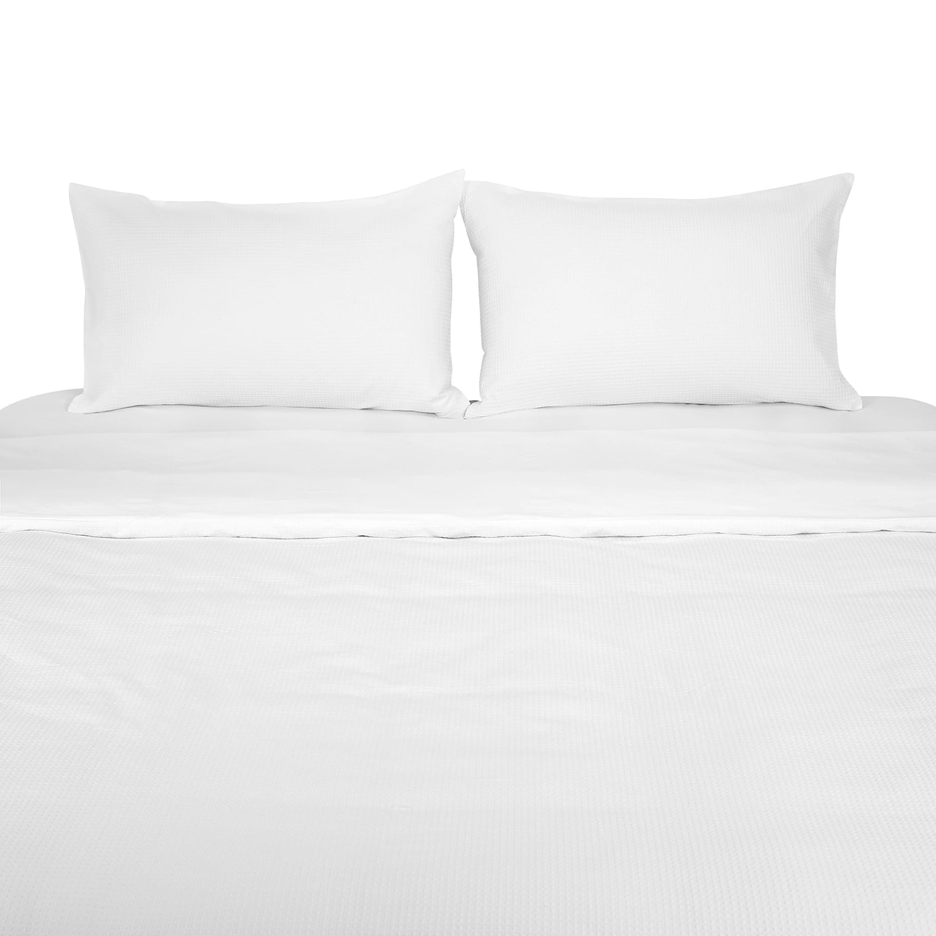 Waffle Cotton Quilt Cover Set Double Bed, White Kmart