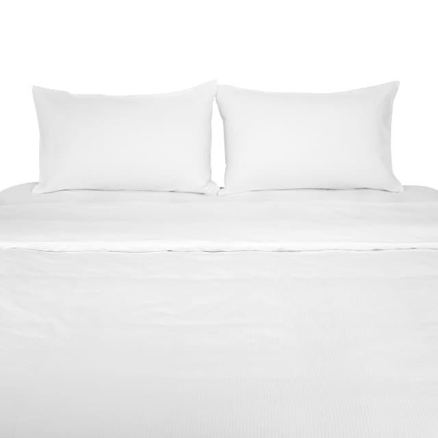 Waffle Cotton Quilt Cover Set Double Bed, White Kmart