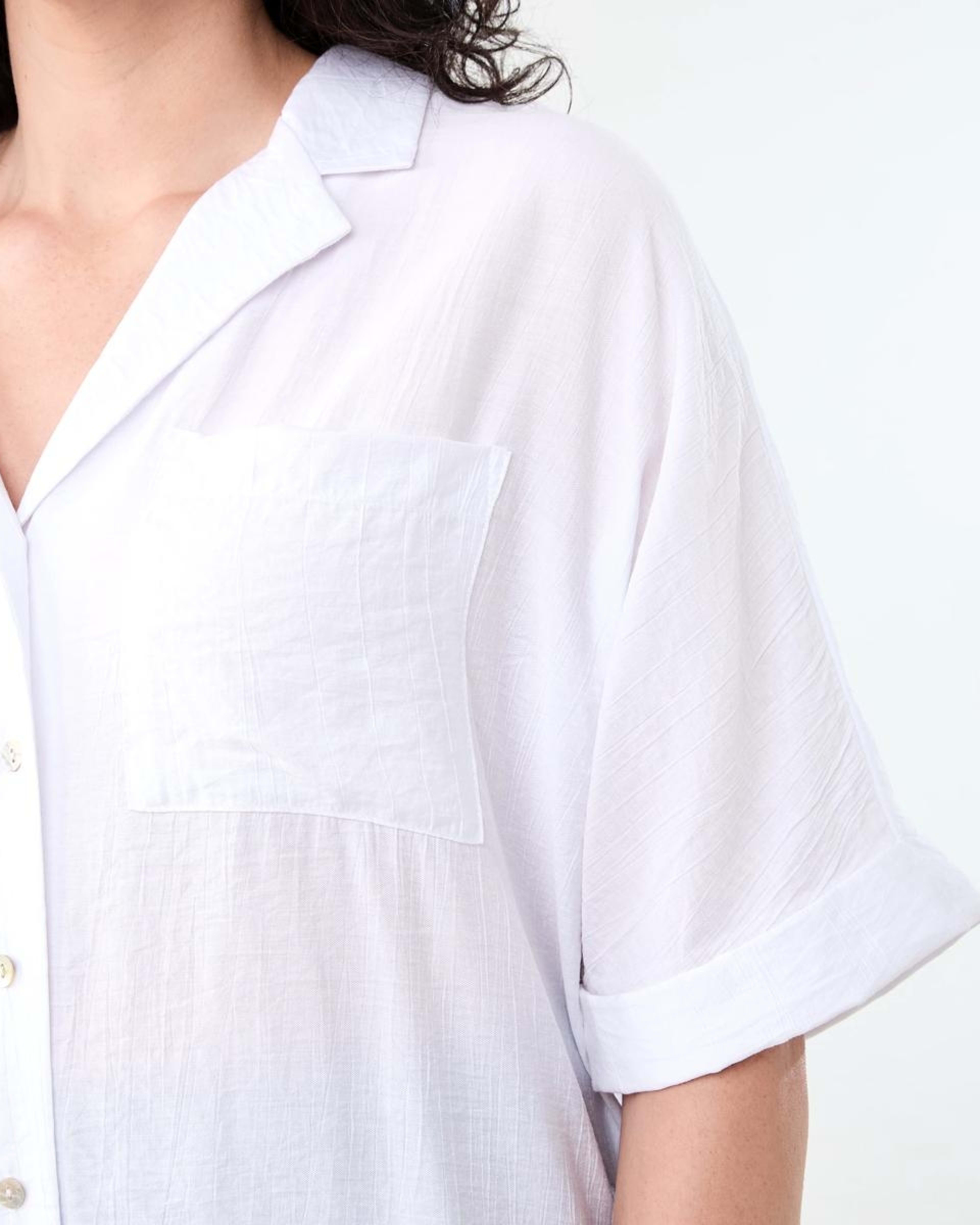 6 Short Sleeve Dolman Shirt WHITE, 6 of 7