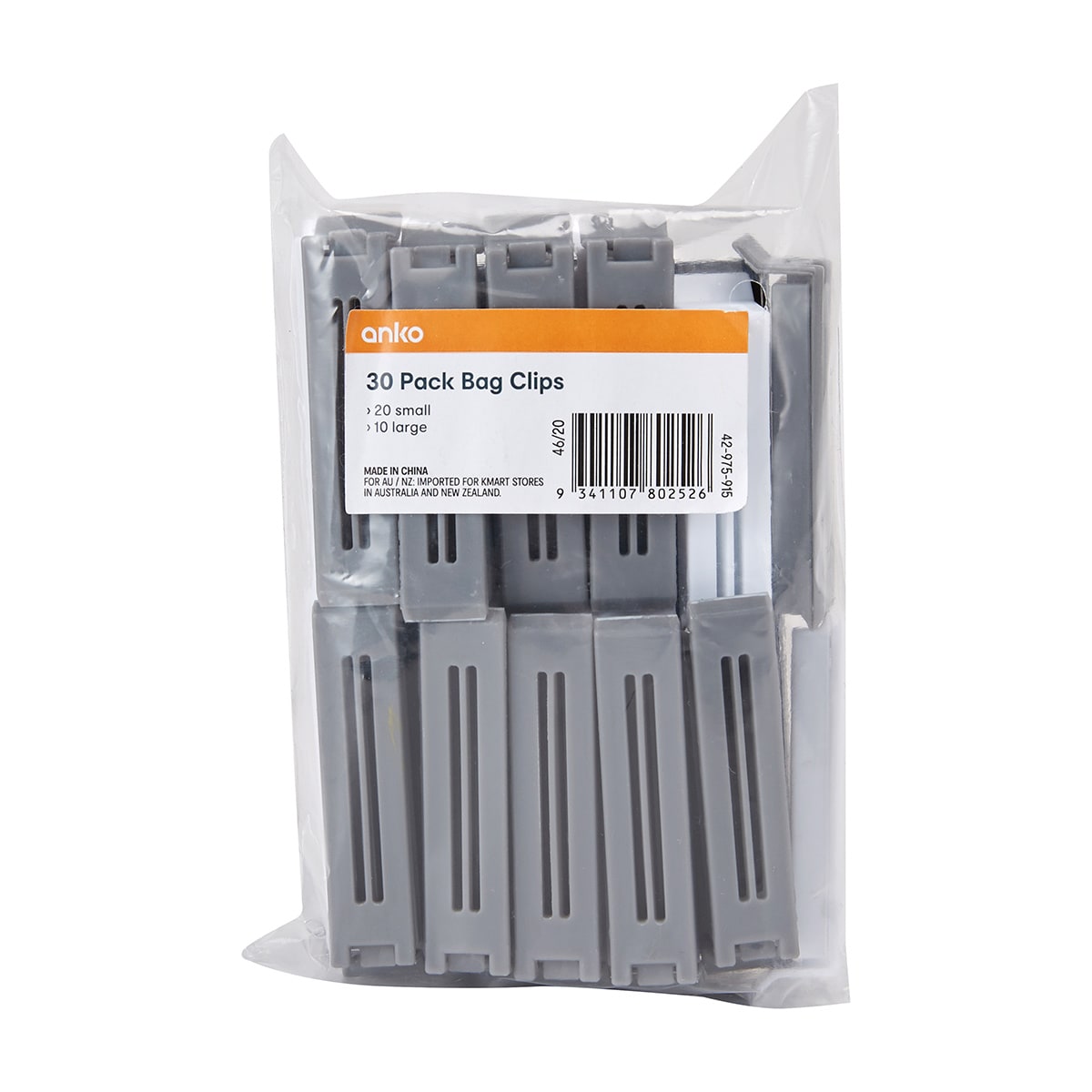 30 Pack Bag Clips Kmart