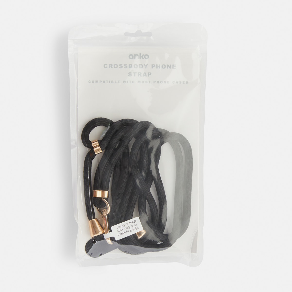 Phone Strap Black Rope Kmart