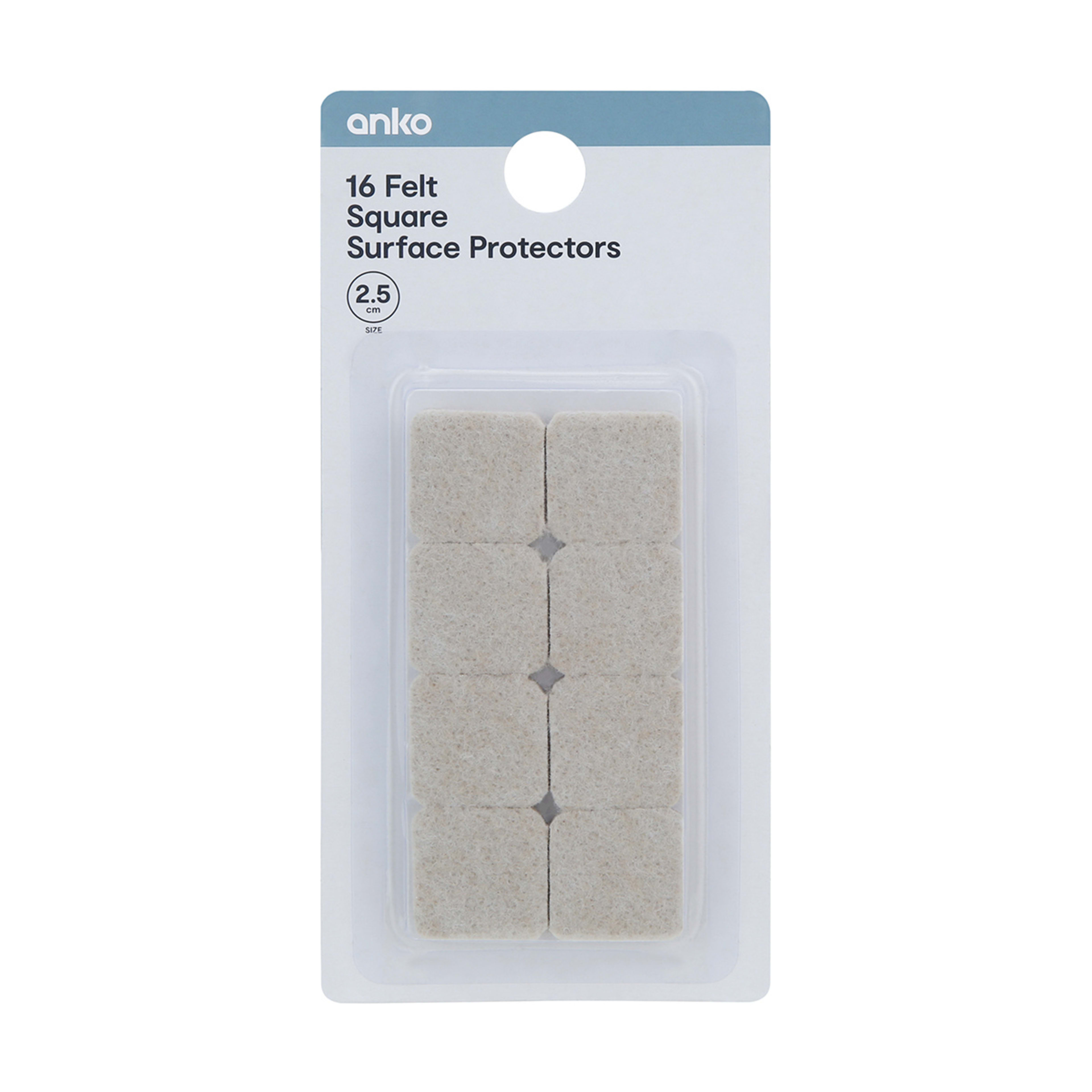2 16 Pack Square Felt Surface Protectors - 25mm, 2 of 2