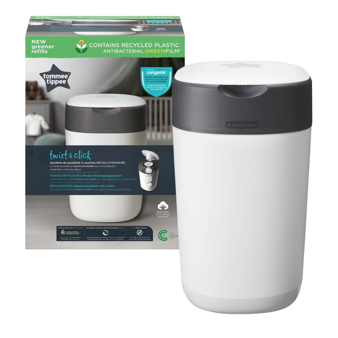Tommee Tippee Twist & Click Advanced Nappy Disposal System White Kmart NZ
