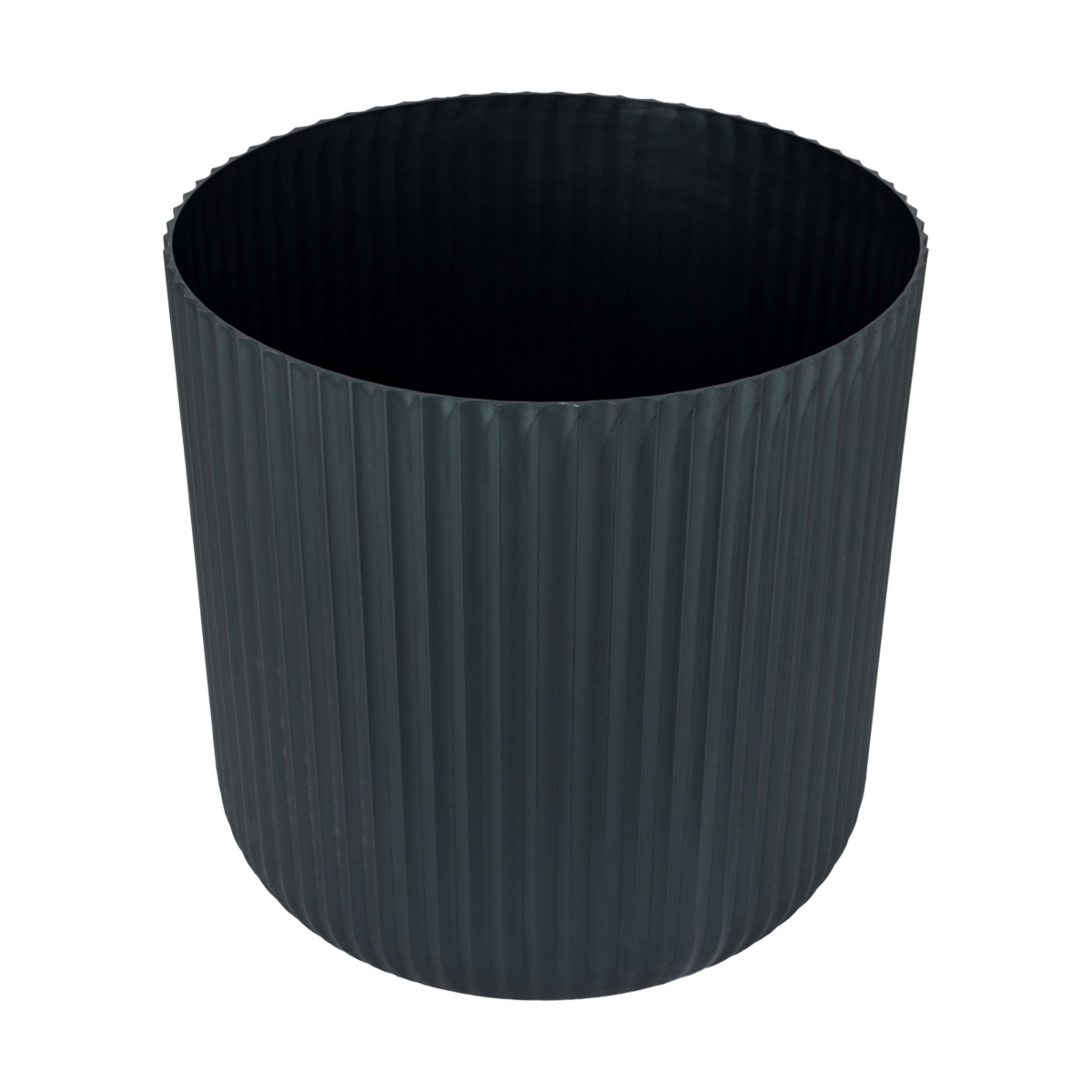 1 38cm Linear Plastic Pot - Black, 1 of 4