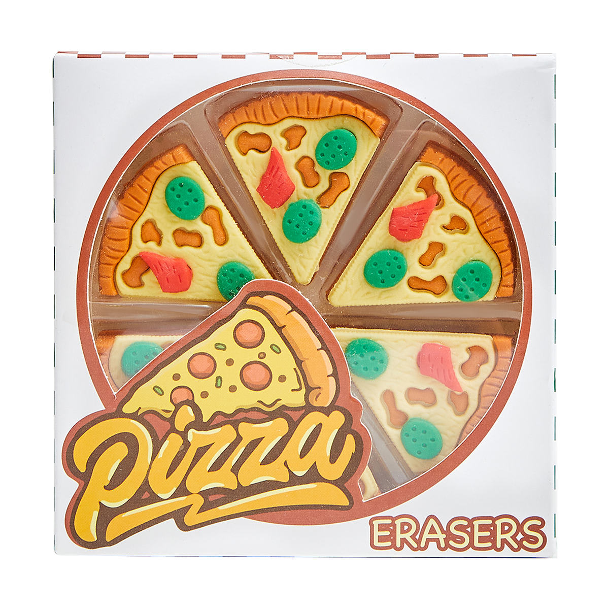 6 Pack Pizza Erasers Kmart