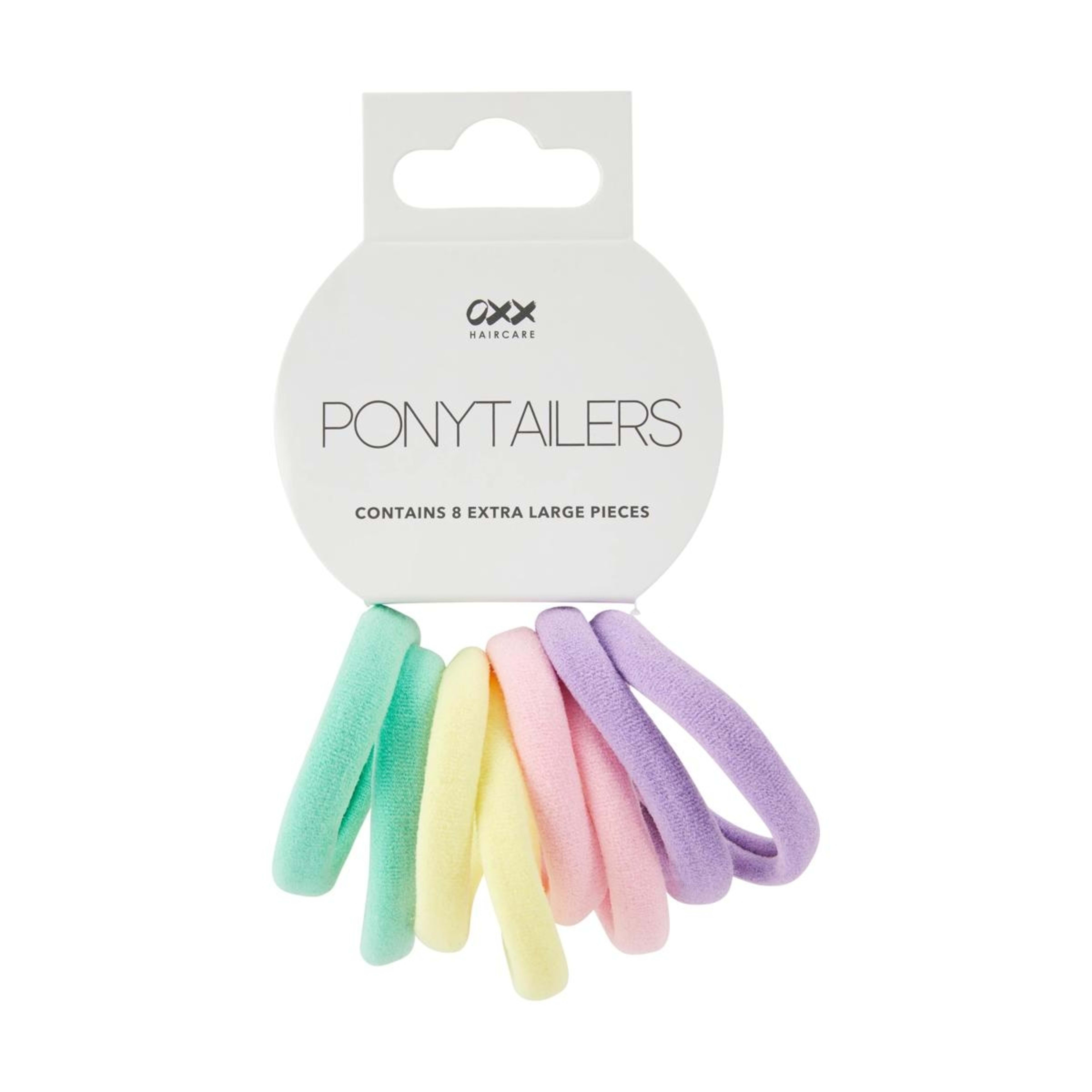 4 OXX Haircare 8 Piece Ponytailers - Purple, Pink, Yellow and Green, 4 of 4