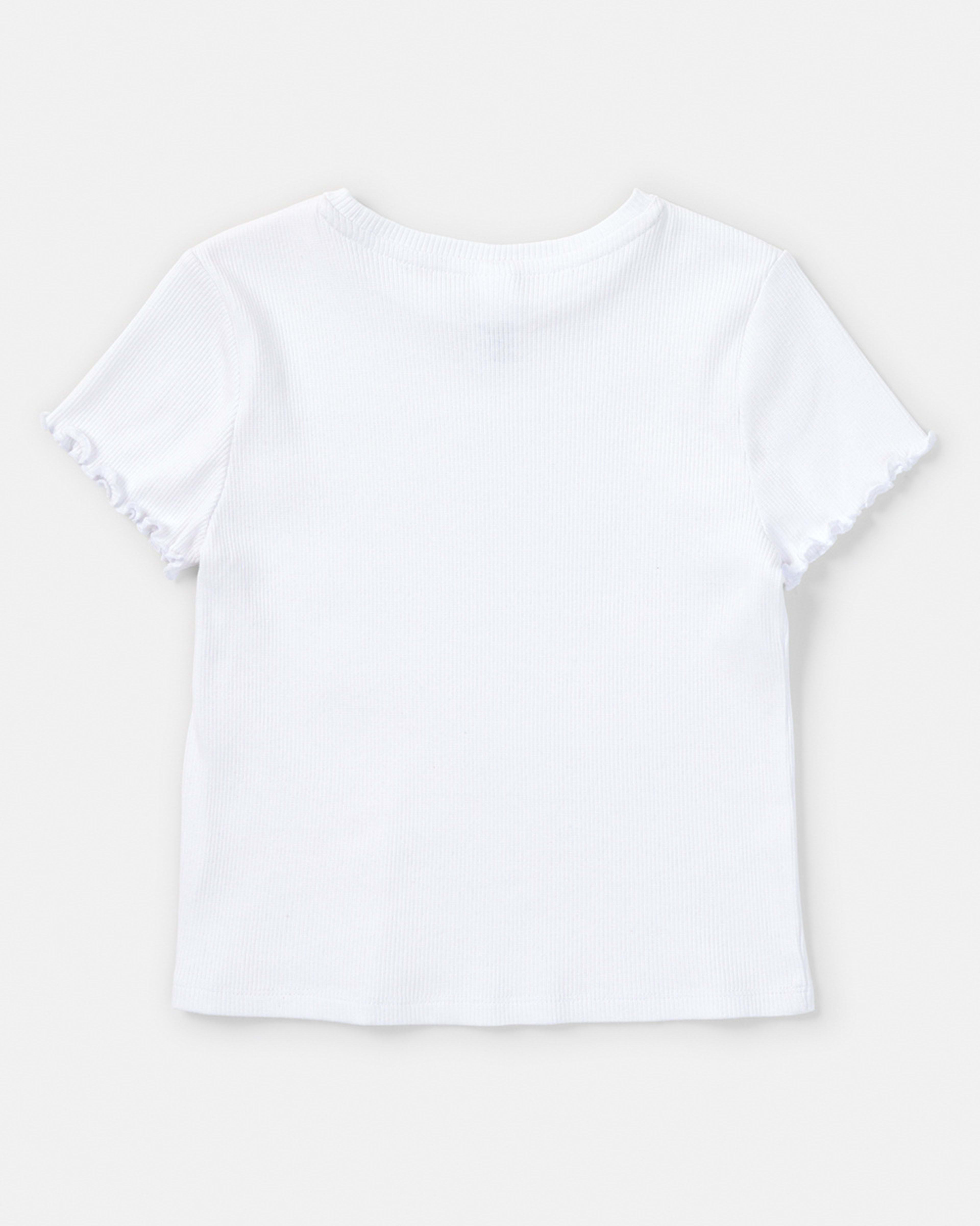 10 Short Sleeve Rib Top White, 10 of 10