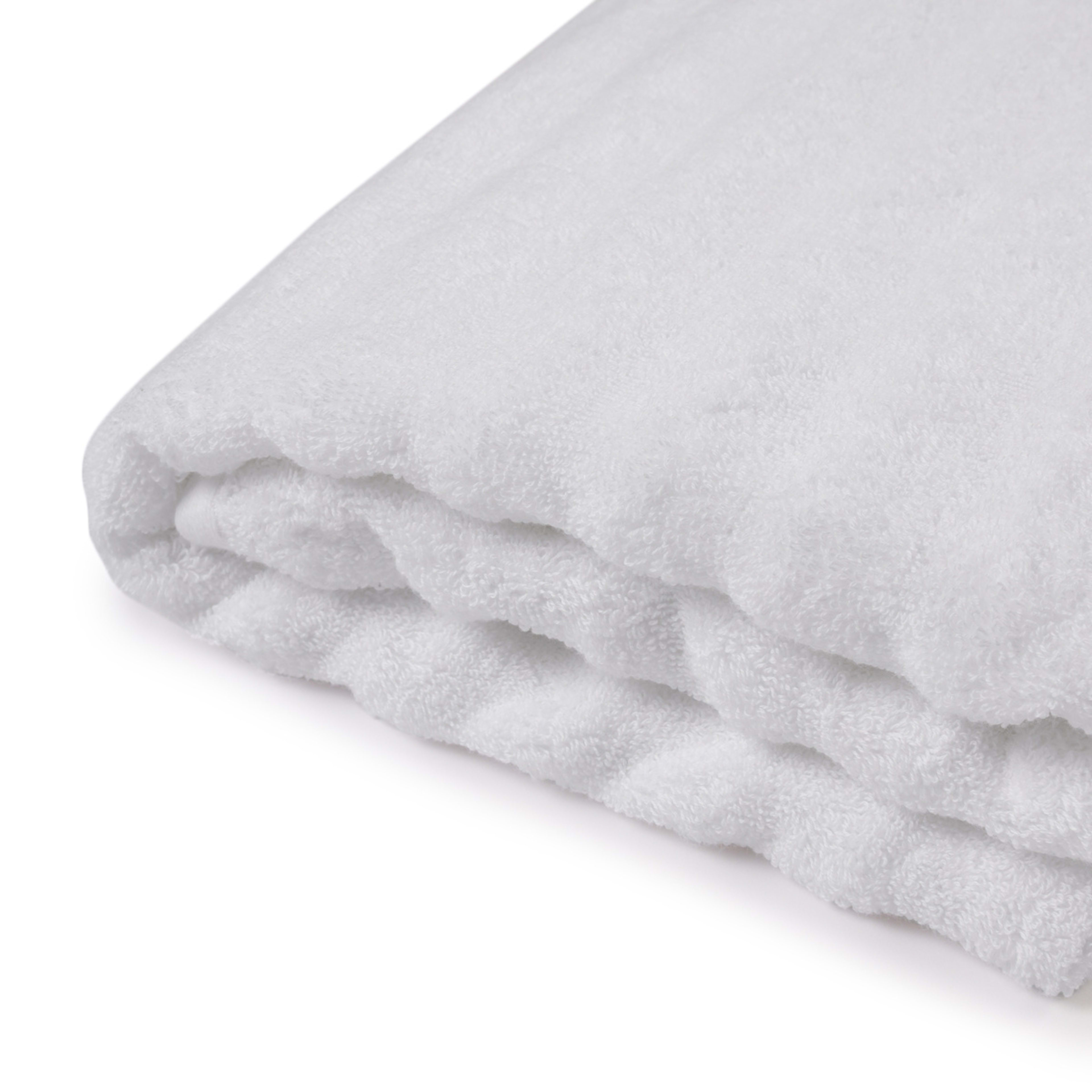 Thick Ribbed Australian Cotton Bath Sheet - White - Kmart