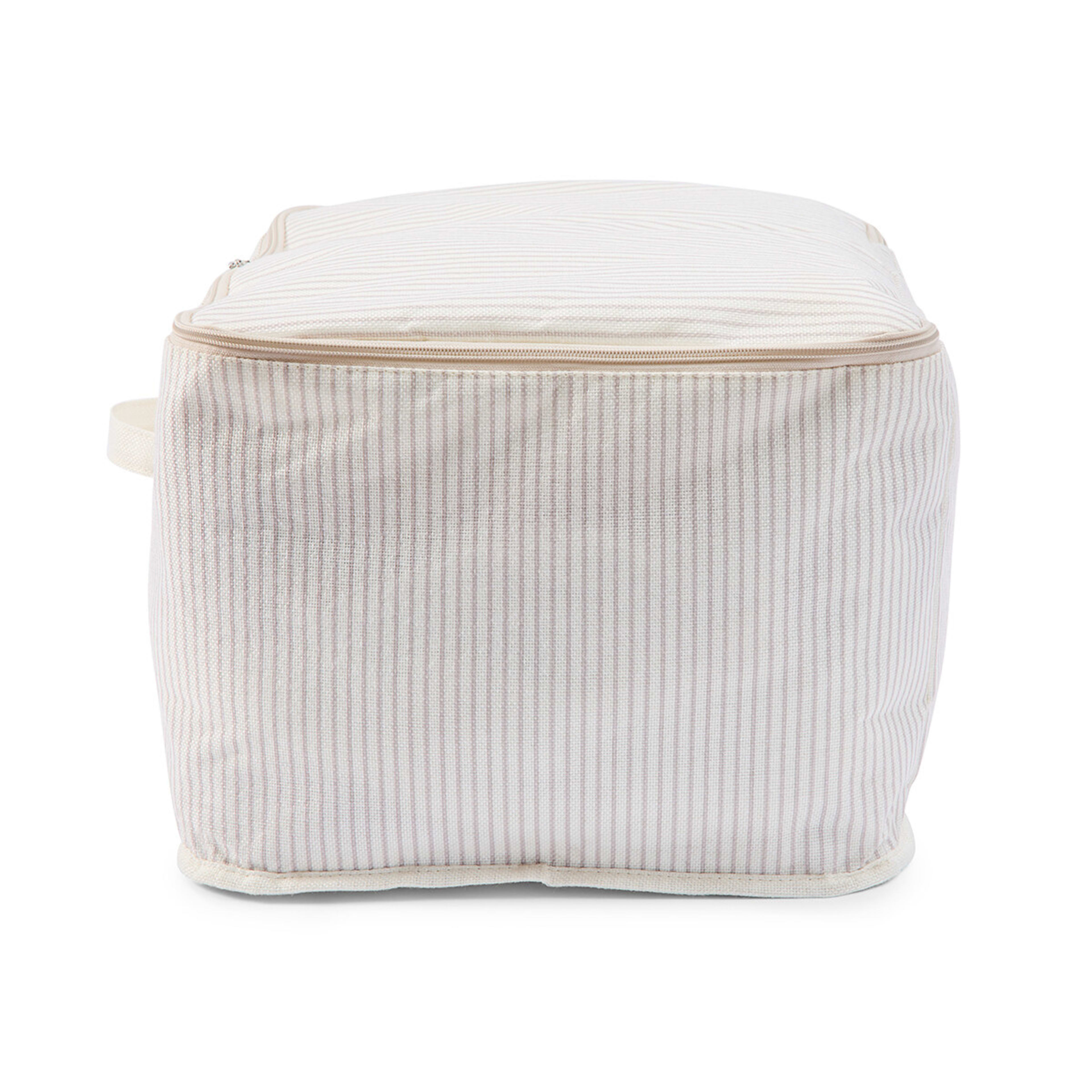 5 Linen Look Storage Bag - Large, Striped, 5 of 7