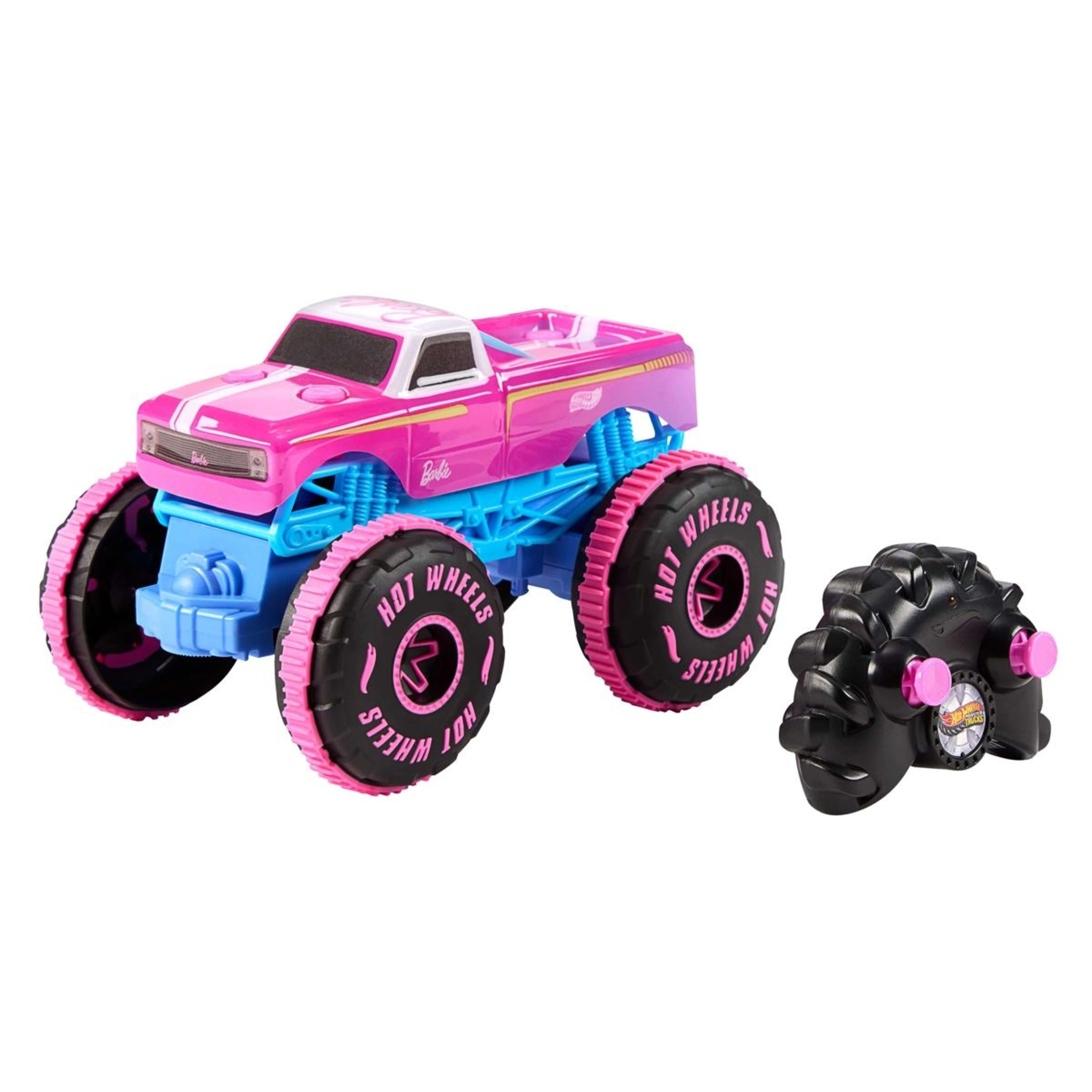 2 Hot Wheels Monster Trucks 1:24 Scale Barbie Remote Control Toy Vehicle, 2 of 6