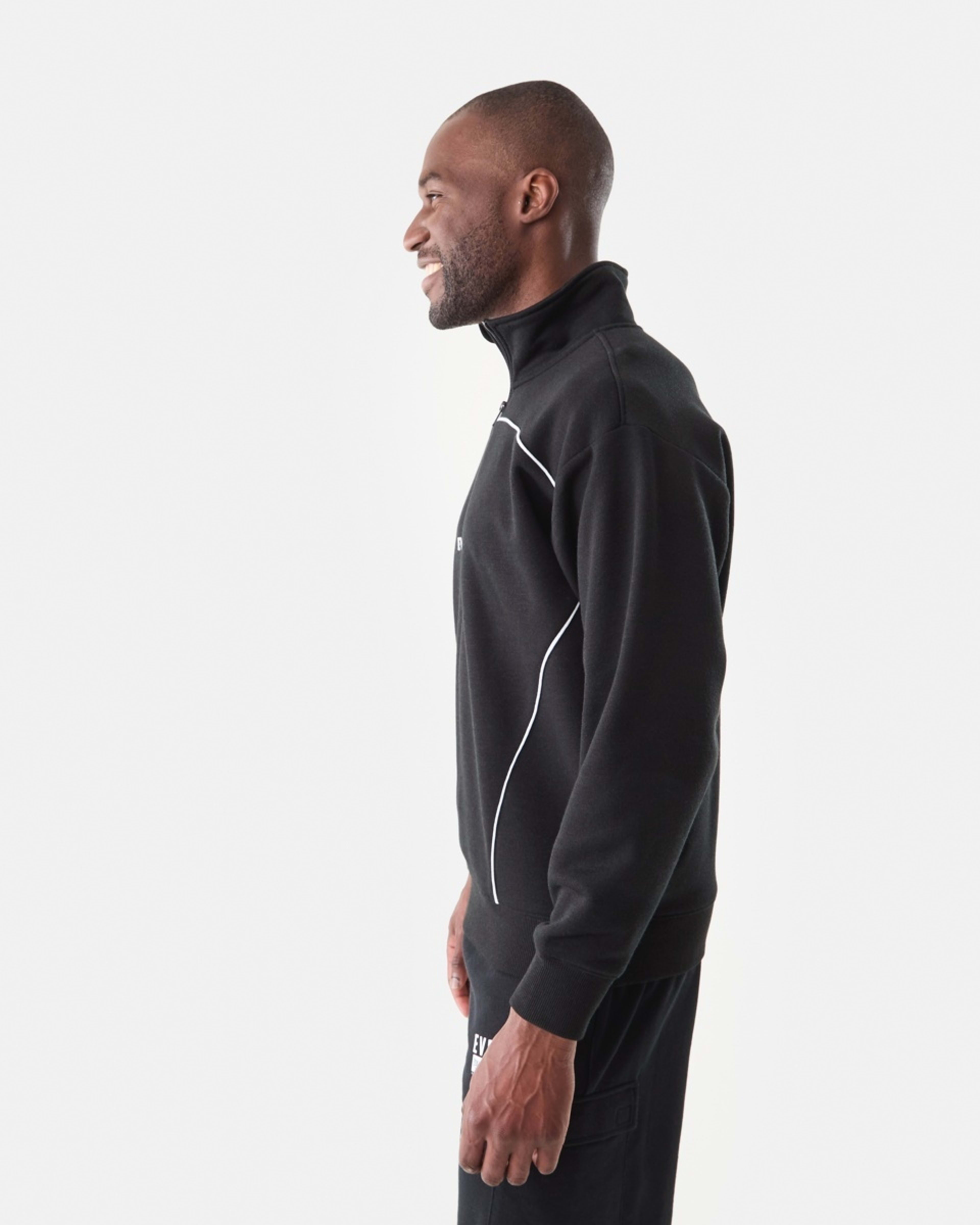 2 Everlast Mens 1/4 Zip Sweatshirt EVER BLACK, 2 of 6