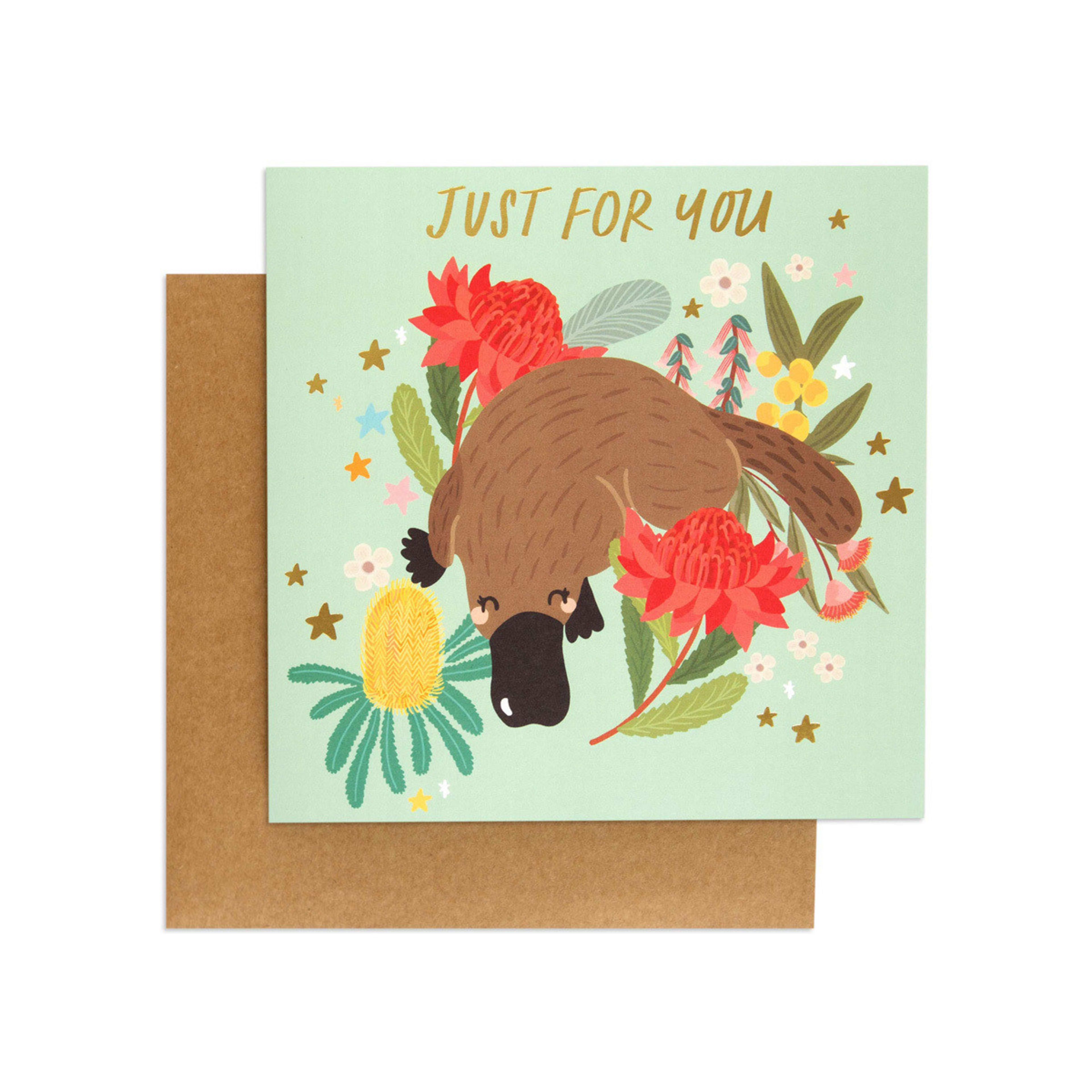 1 Hallmark Birthday Card - Australian Spirit Bush Buddies Platypus