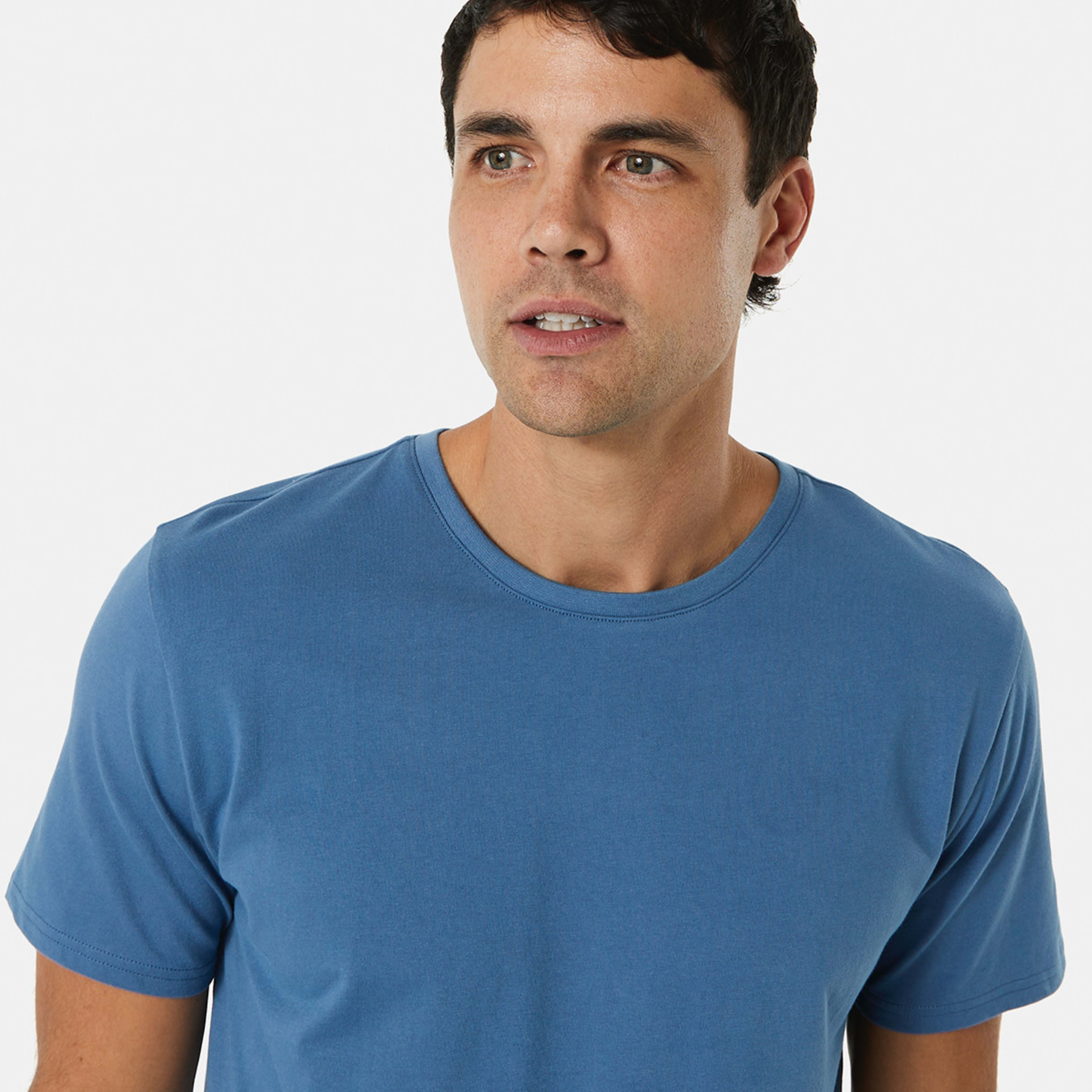 4 Australian Cotton Crew Neck T-shirt Flca Blue, 4 of 5