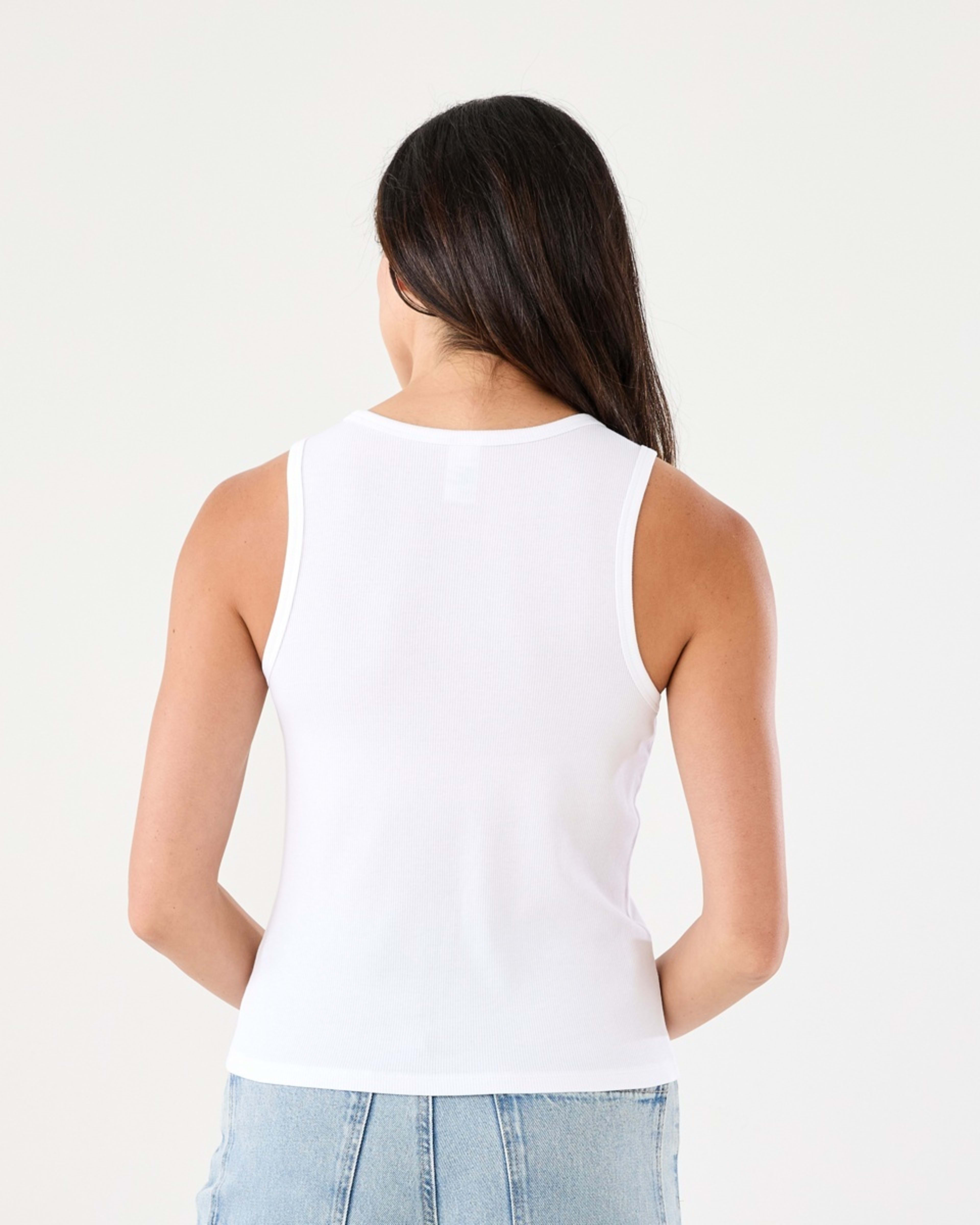 3 Sleeveless Rib Tank WHITE, 3 of 5