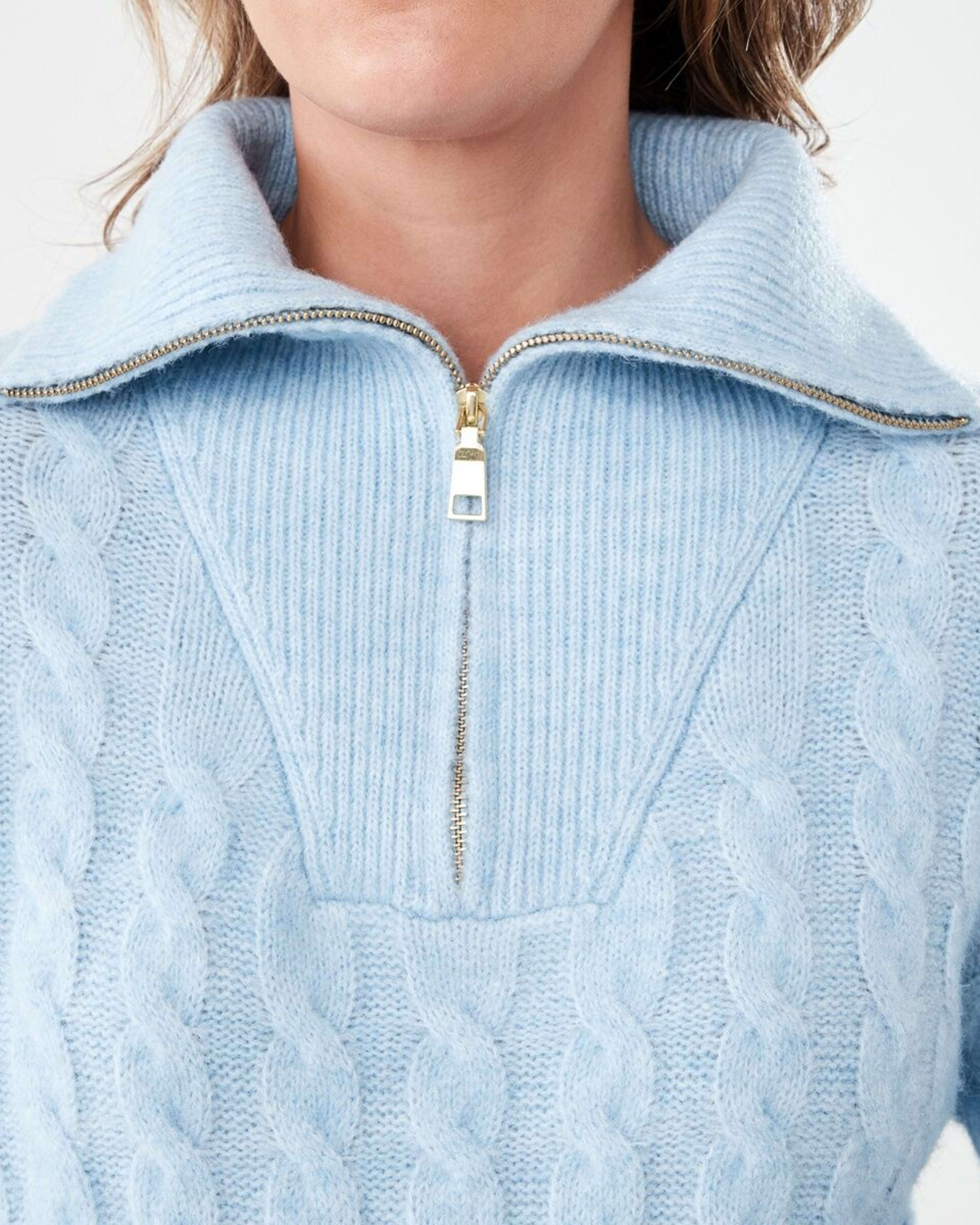 4 Zip Neck Jumper Skyway Mrl, 4 of 5