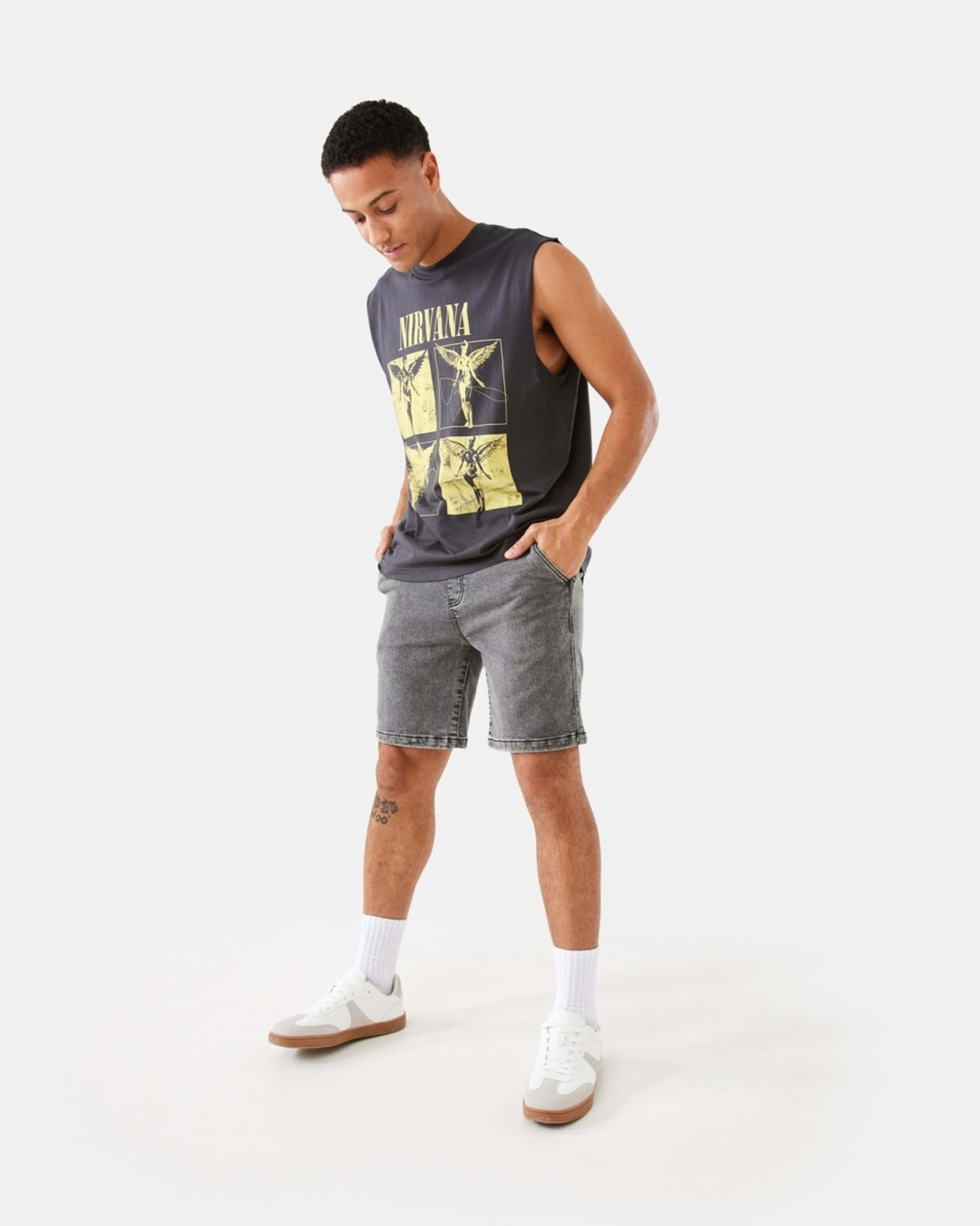 3 Denim Jogger Shorts VINTAGE BLACK, 3 of 7