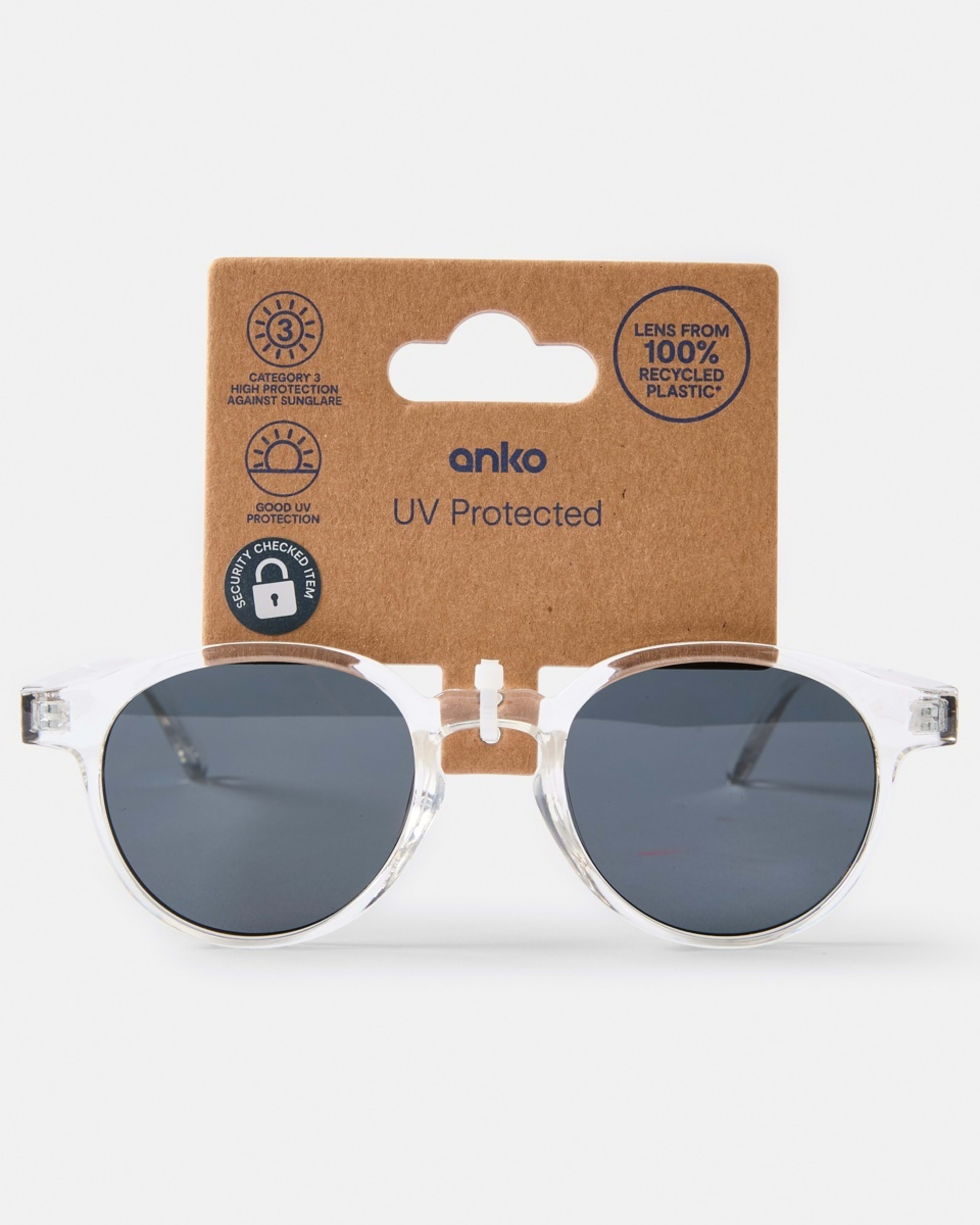 6 Clear Frame Sunglasses Clear, 6 of 6