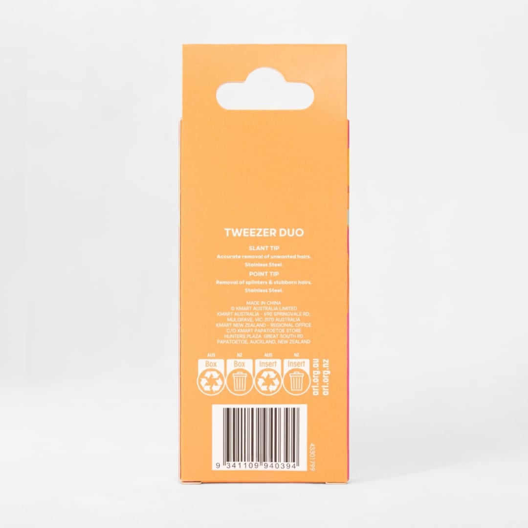 OXX Cosmetics 2 Pack Retro Dream Tweezer Duo Kmart