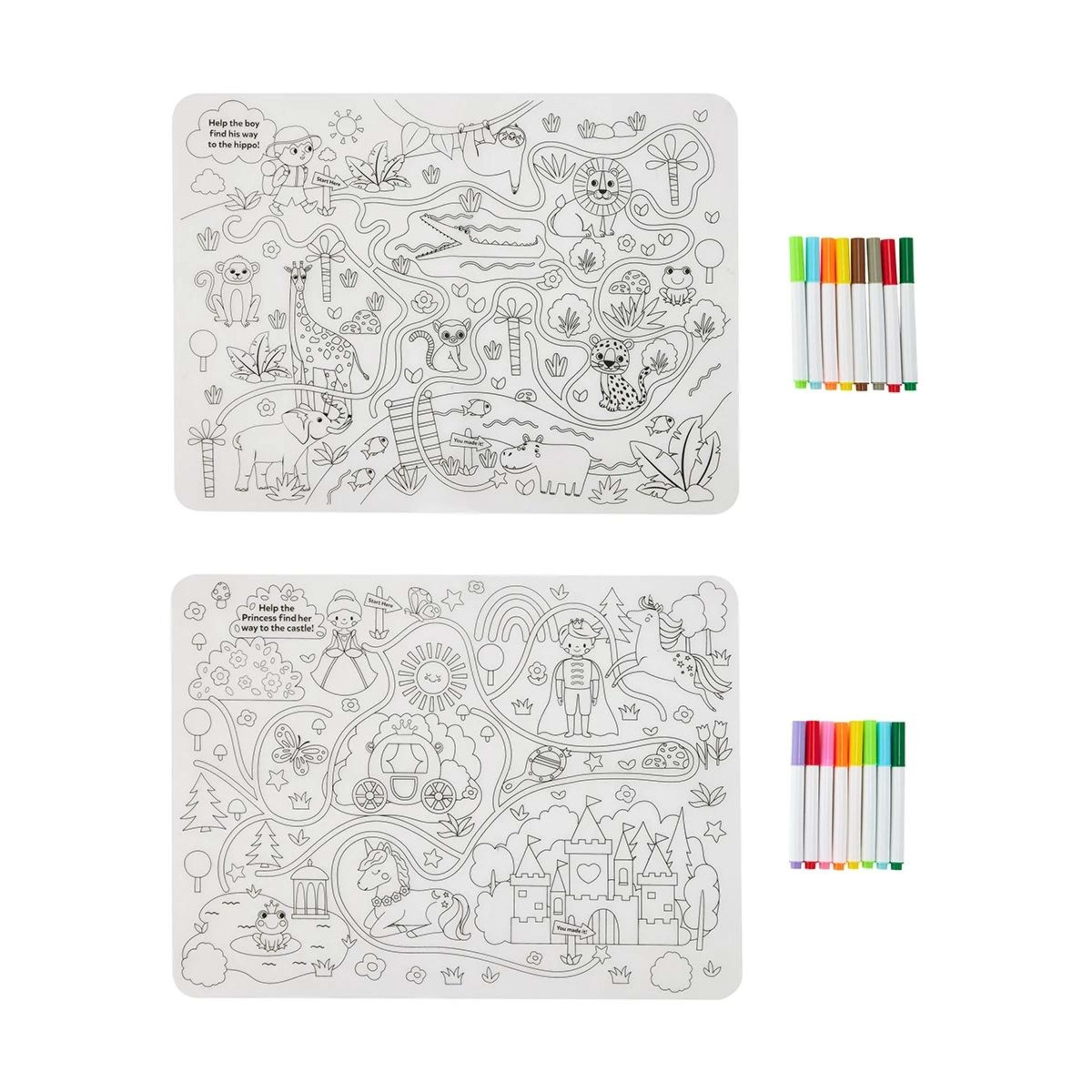 2 9 Pack Colour in Washable Silicone Placemat - Assorted, 2 of 10