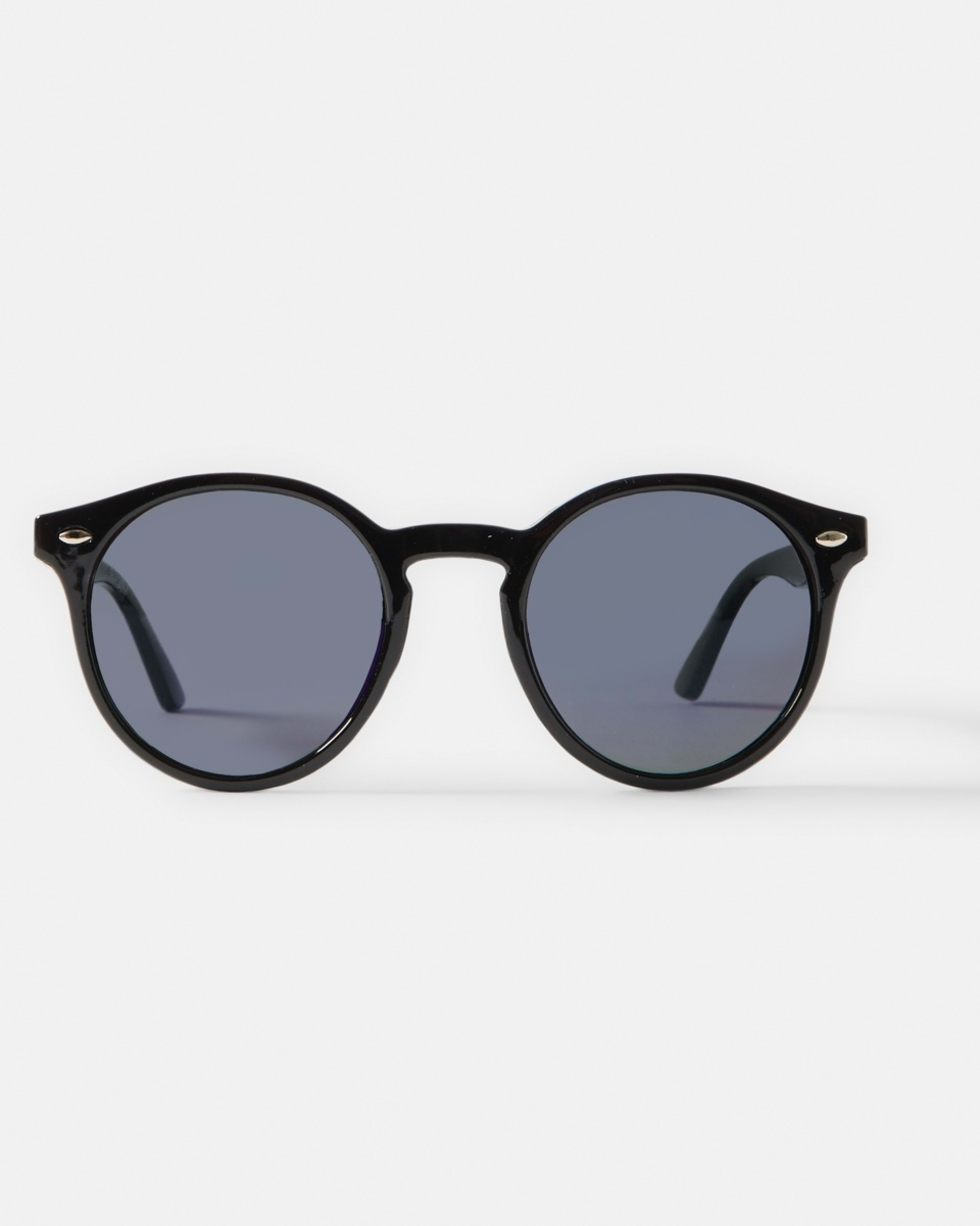 1 Kids Round Sunglasses - Black Black