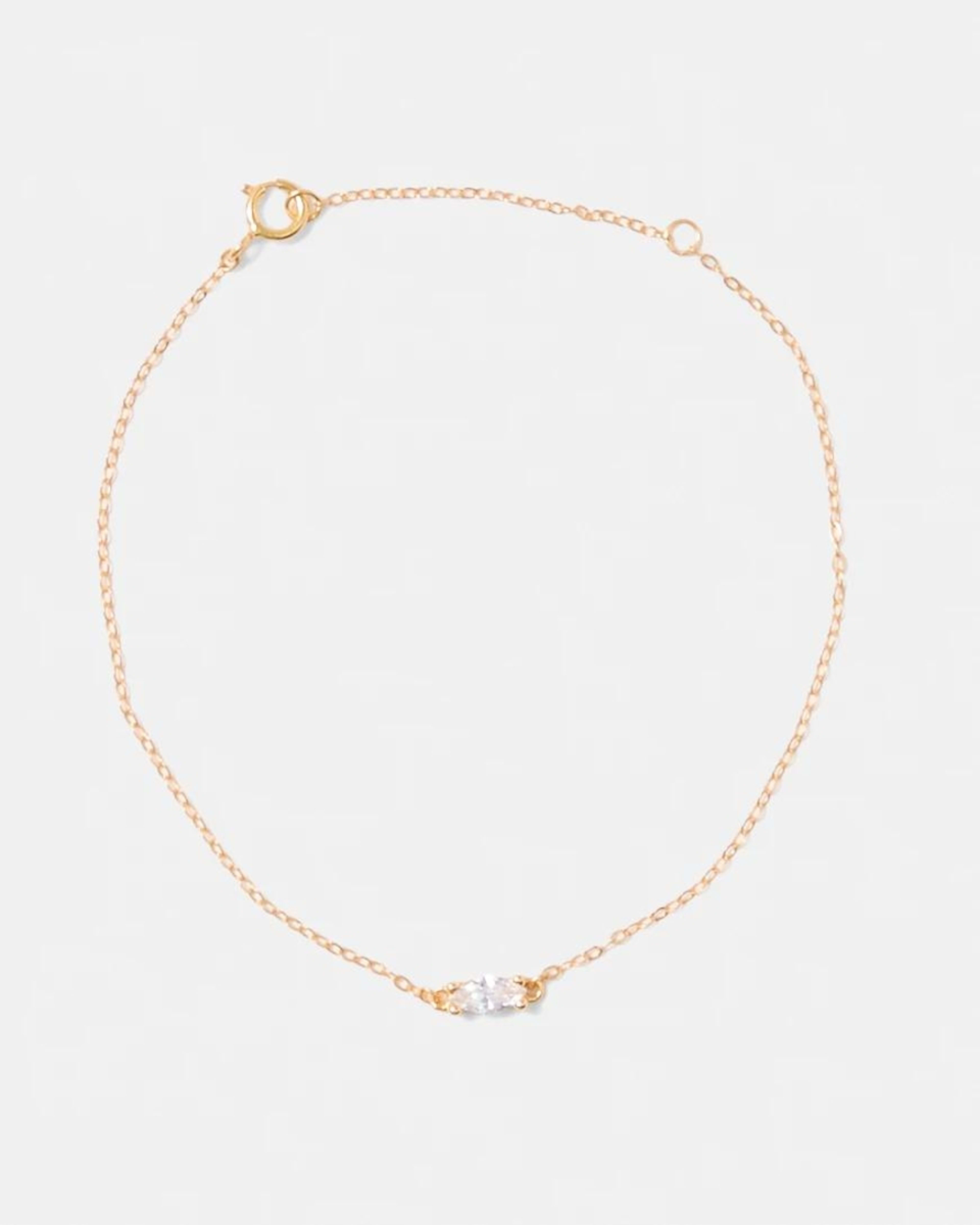 2 Cubic Zirconia Gold Plated Sterling Silver 925 Stone Bracelet Gold, 2 of 4