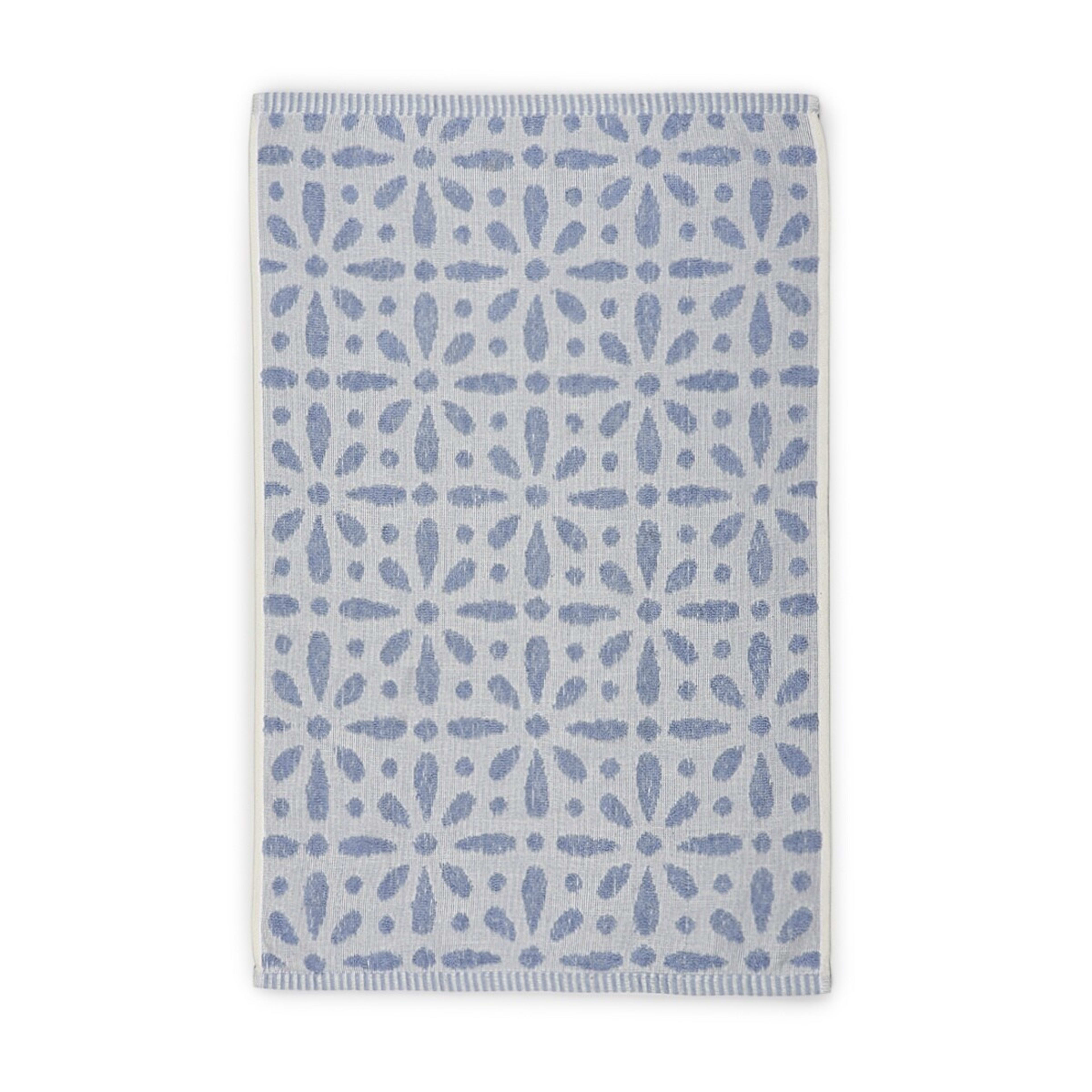 5 3 Pack Tile Blue Tea Towels, 5 of 6